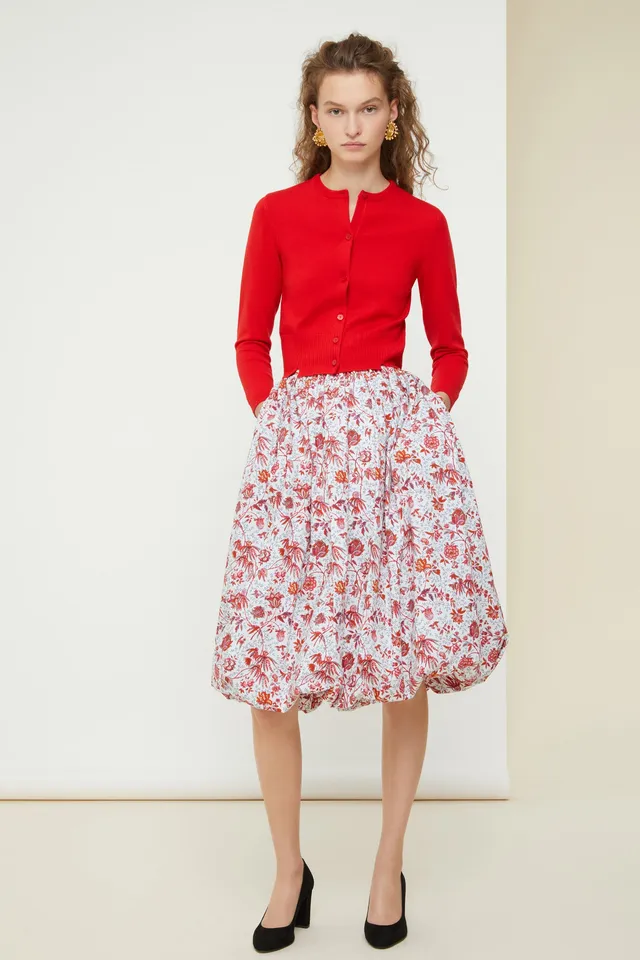 Patou P21SK01900175031 jupe midi bulle Indienne coton bio