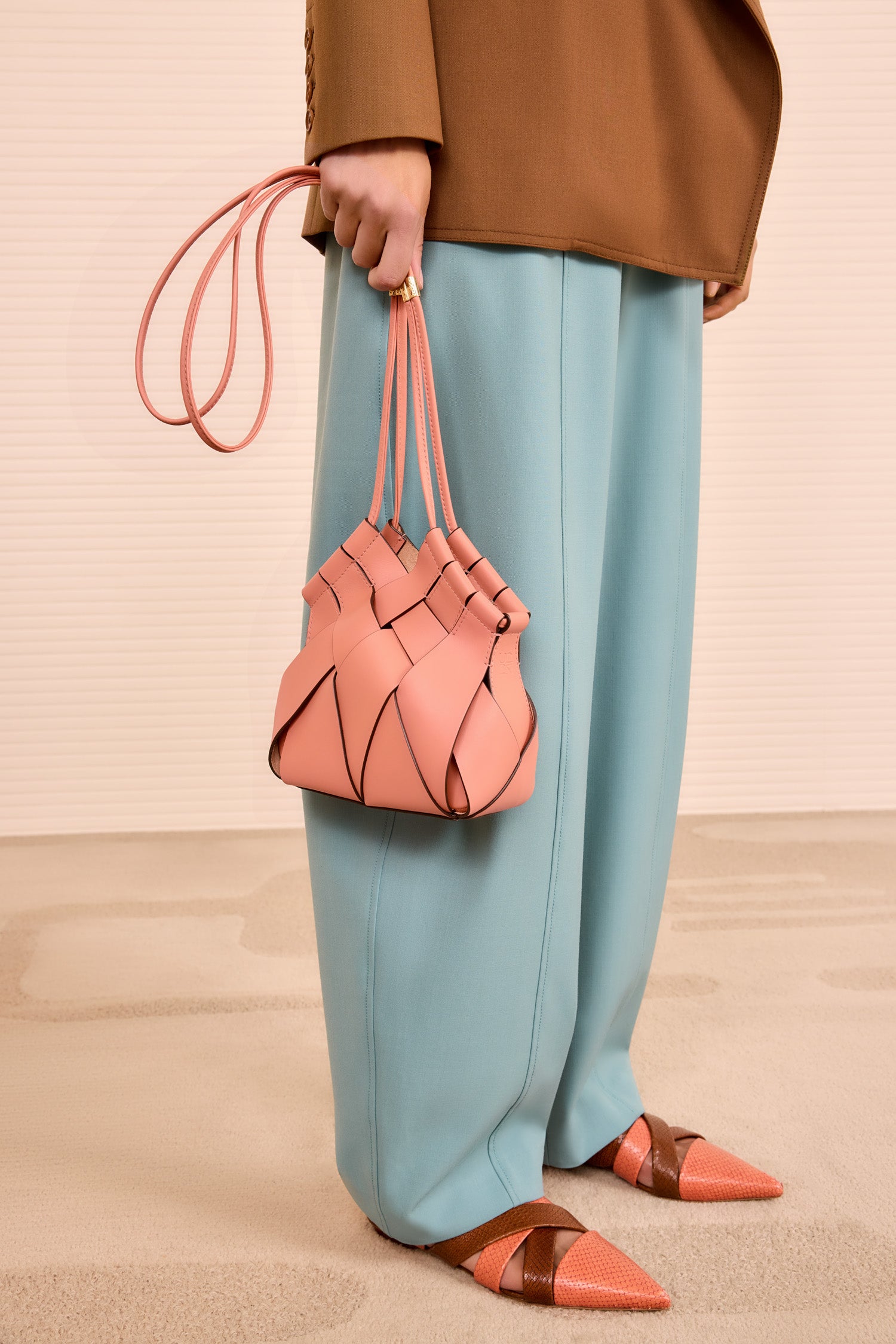 Ulla Johnson Charlotte sac bandoulière rose cuir