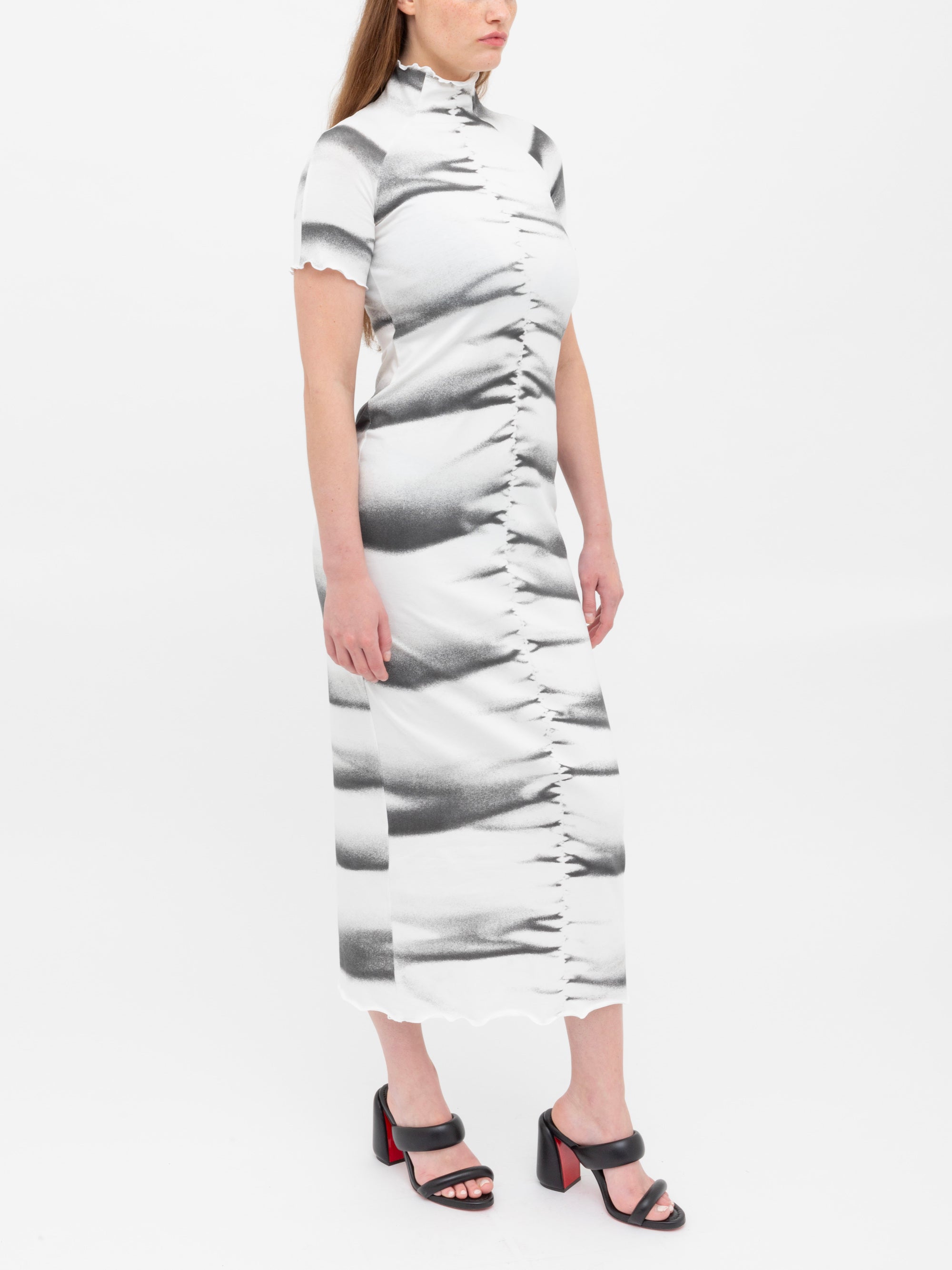 Ester Manas Cotton Jersey Print Long Dress robe blanche coton