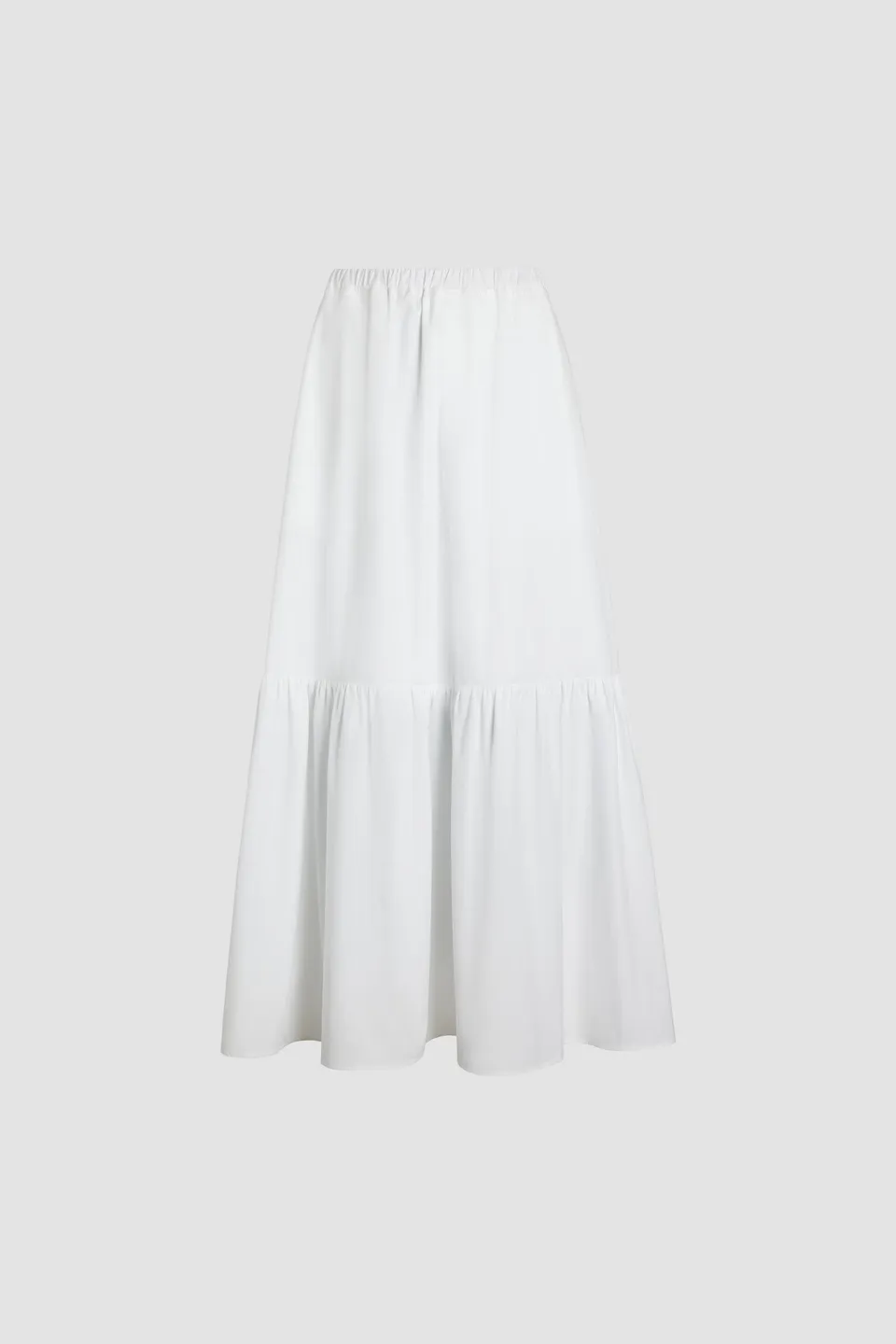 Patou SK073 Jupe Maxi Blanche Coton Bio Volants