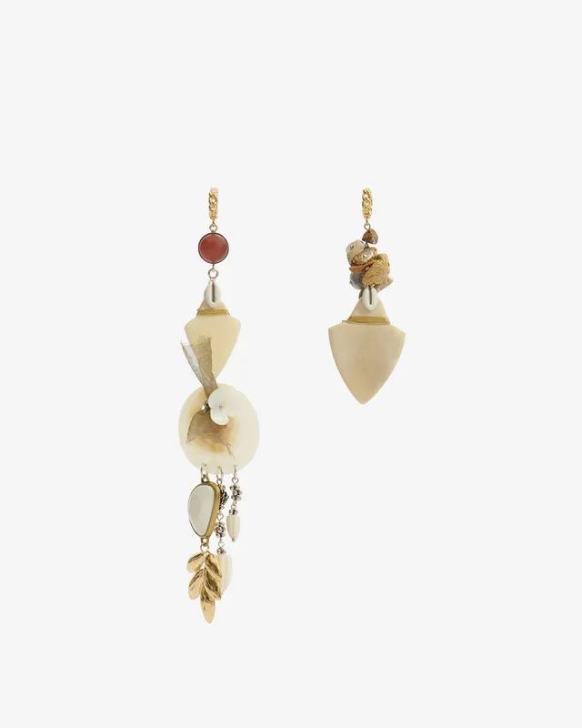 Isabel Marant Anna BL0289FA boucle d'oreille écru coquillage