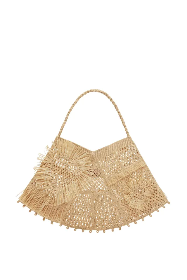 Alemäis Tote sac raphia macramé maxi taille unique