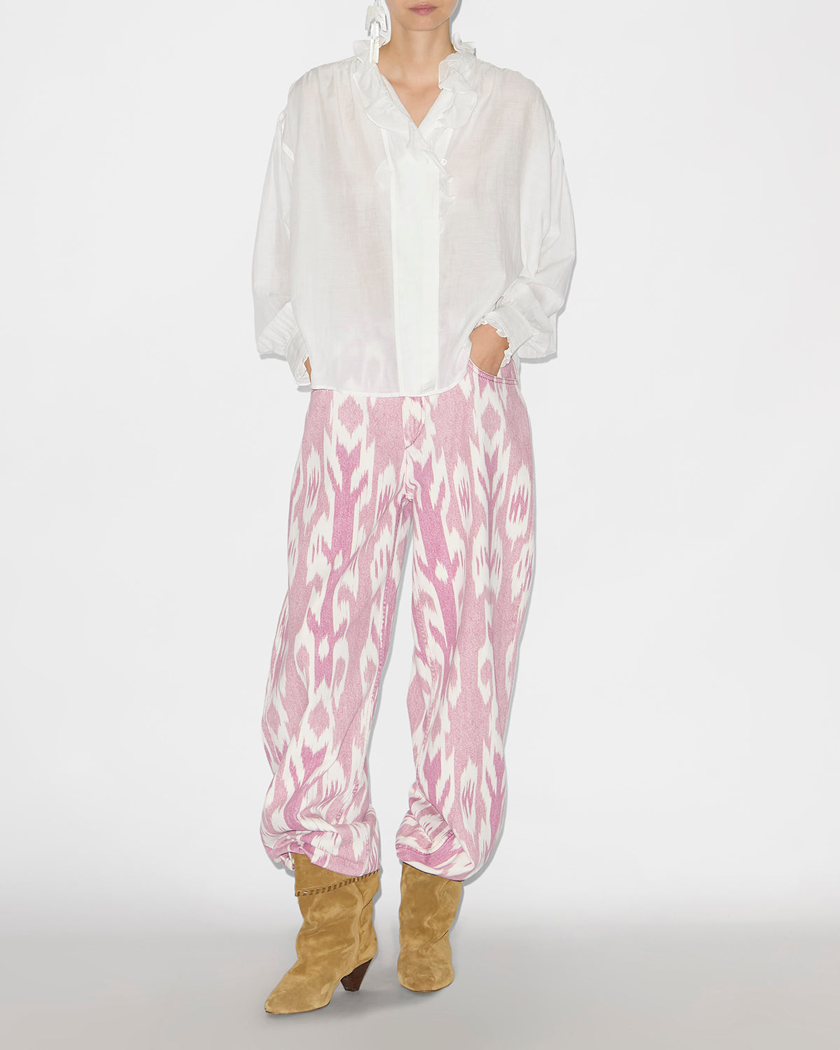 Isabel Marant Pamias HT0001FC-B3J04E Chemisier blanc volants