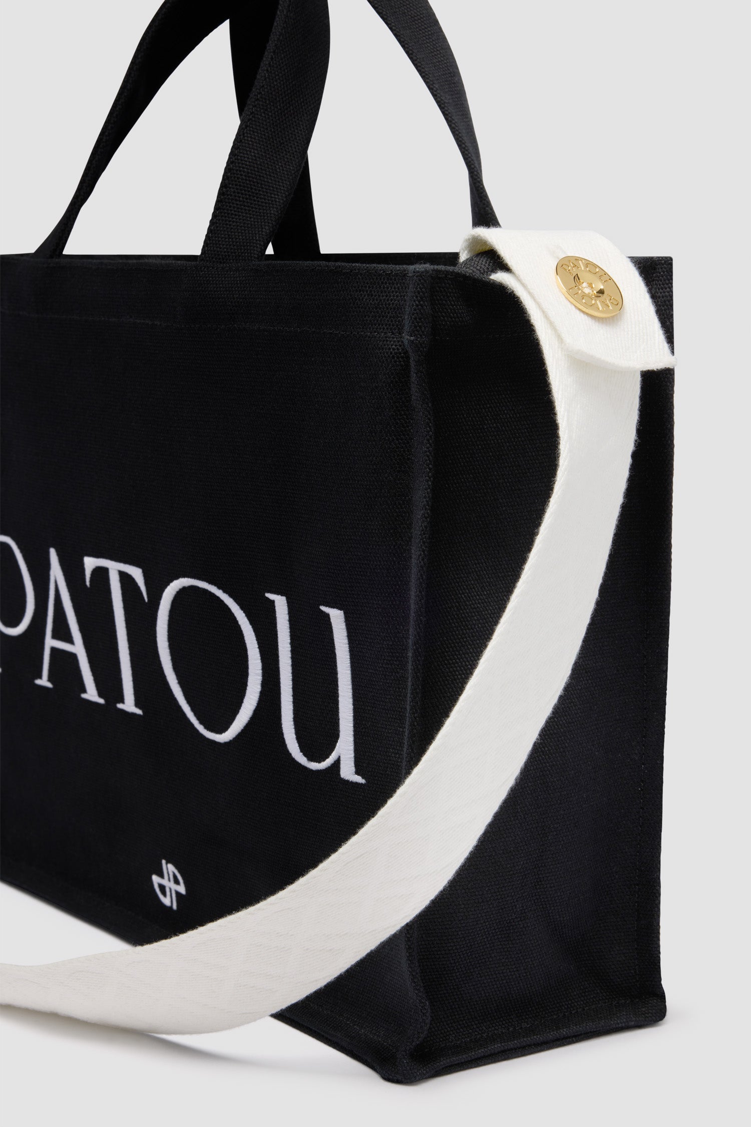 Patou Bags P25AC088 tote toile coton noir TU logo brodé