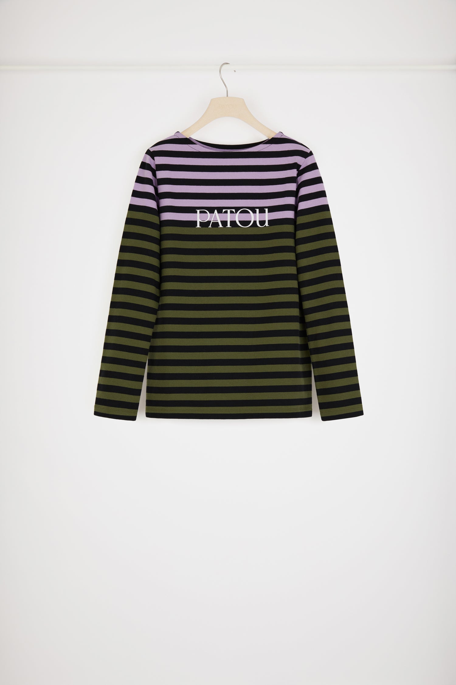 Patou Tops JE030 mariniere Khaki Green coton bio