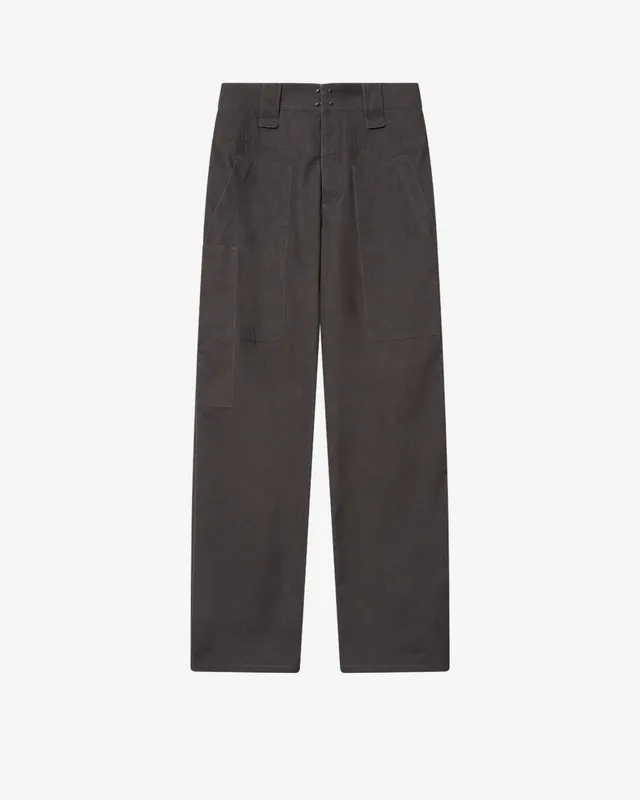 Isabel Marant Rhil pantalon sergé coton café