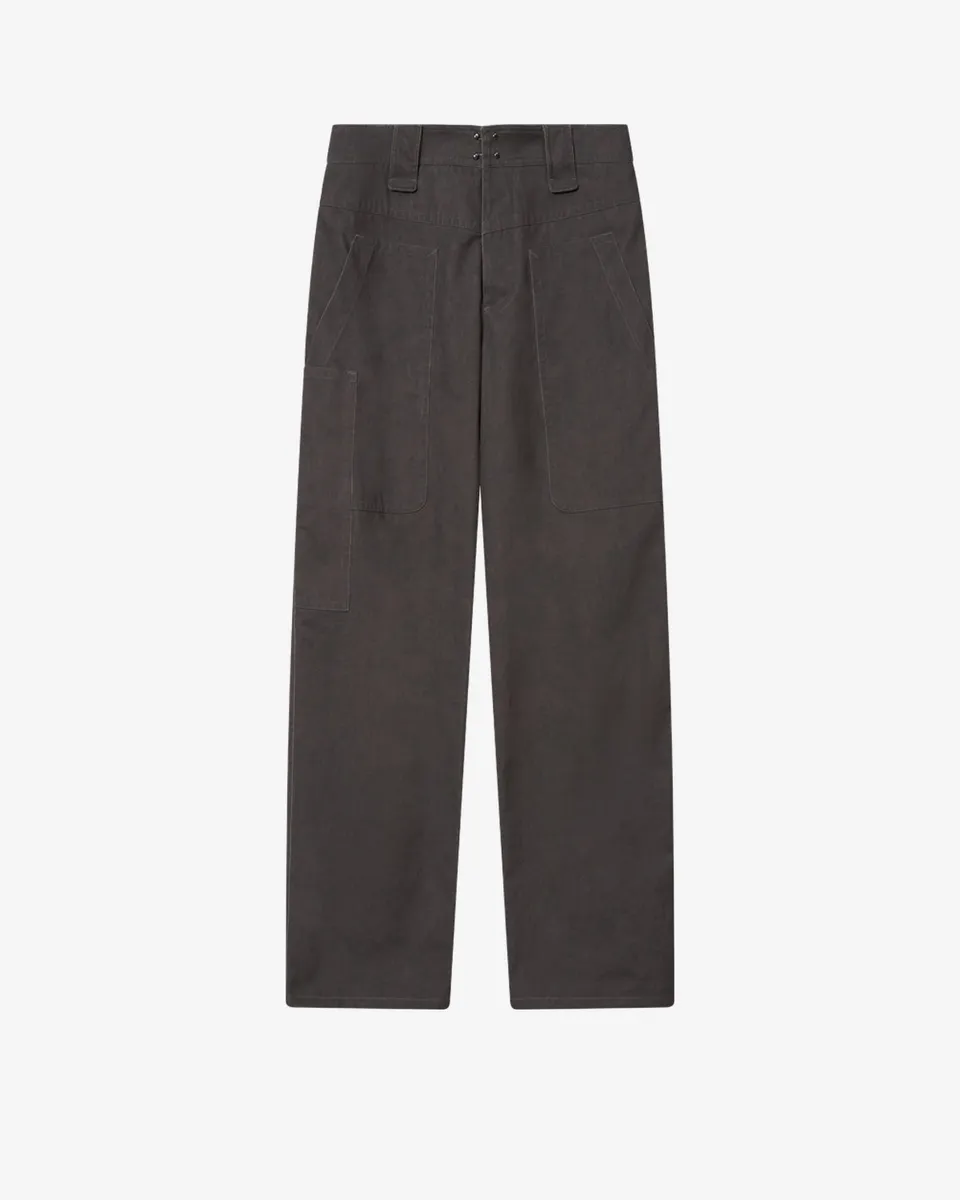 Isabel Marant Rhil pantalon sergé coton café