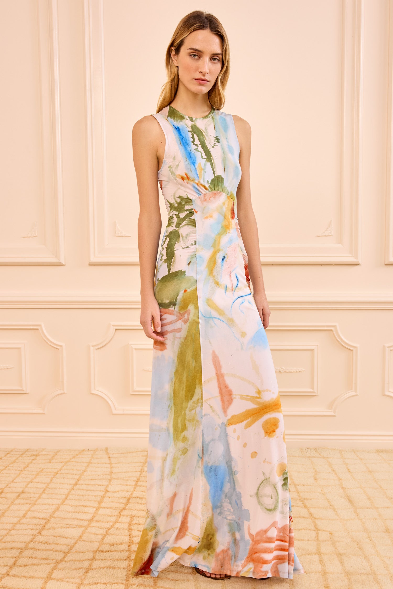 Ulla Johnson Lana Ruched Jersey Dress robe Western Dream