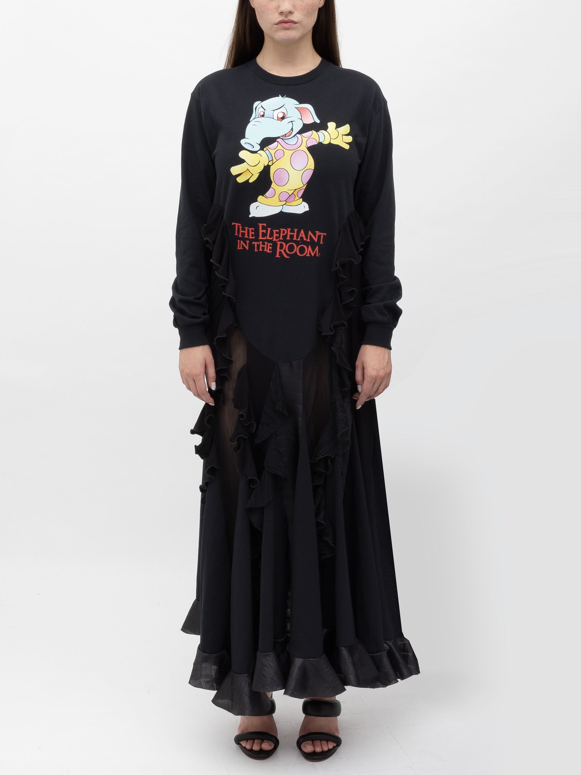 Ester Manas T-shirt Drama Dress robe sweat volants