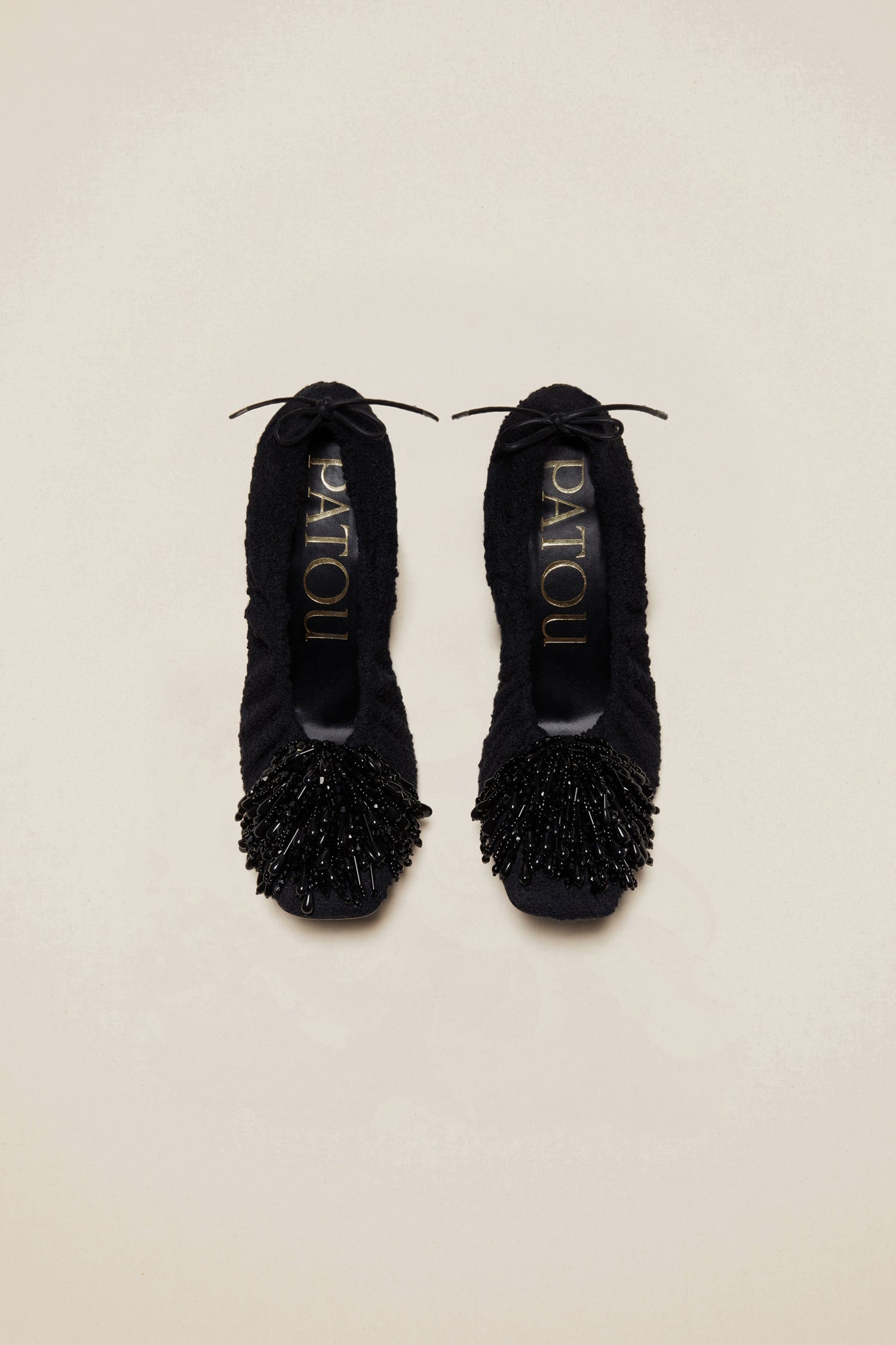 Patou FO005 escarpins tweed perles Noir 35-42