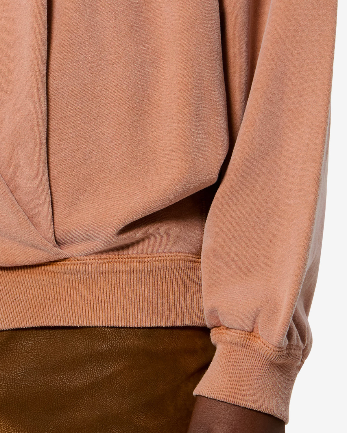 Isabel Marant Sauria sweatshirt coton orange drapé logo dos