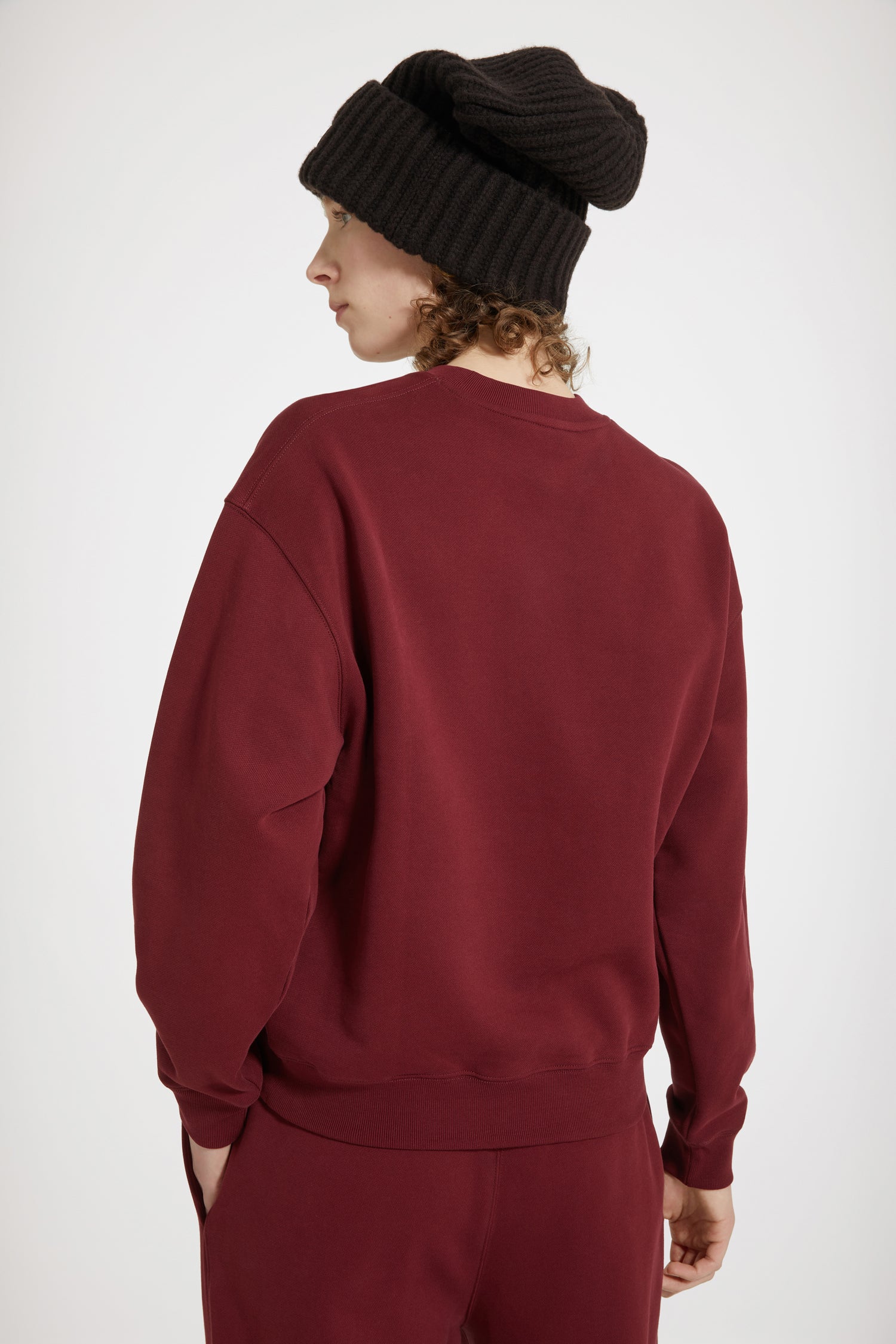 Patou Bouclette JE091 sweat coton bio Ruby Wine