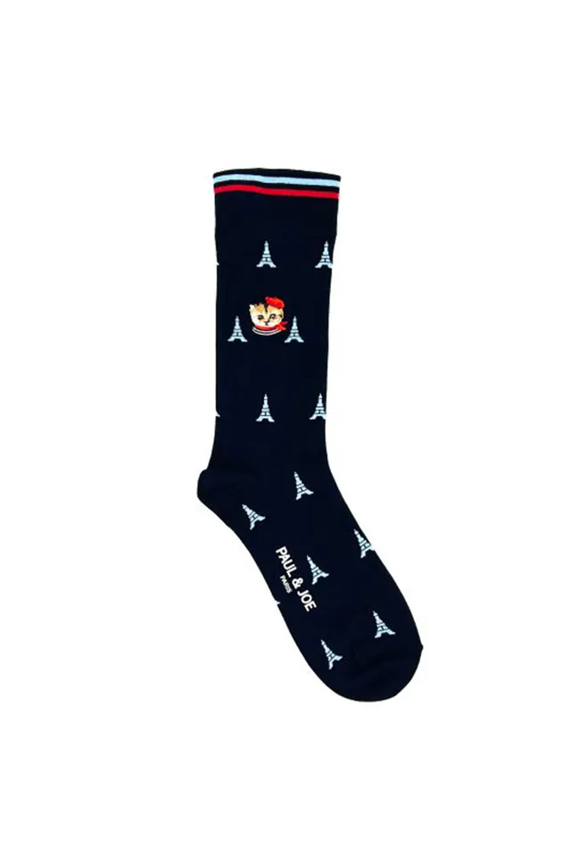 Paul & Joe Nounette in Paris chaussettes marines TU épaisses
