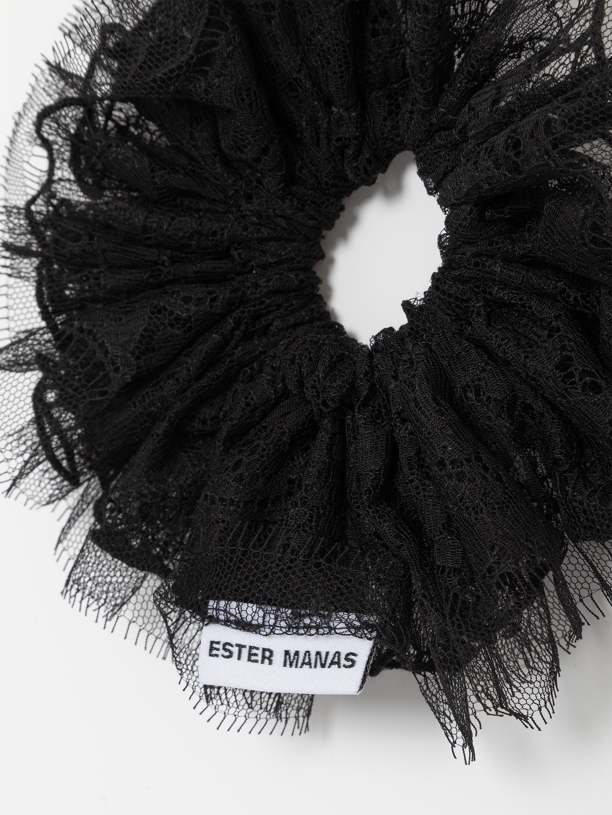 Ester Manas Scrunchies Black Lace chouchou dentelle noire
