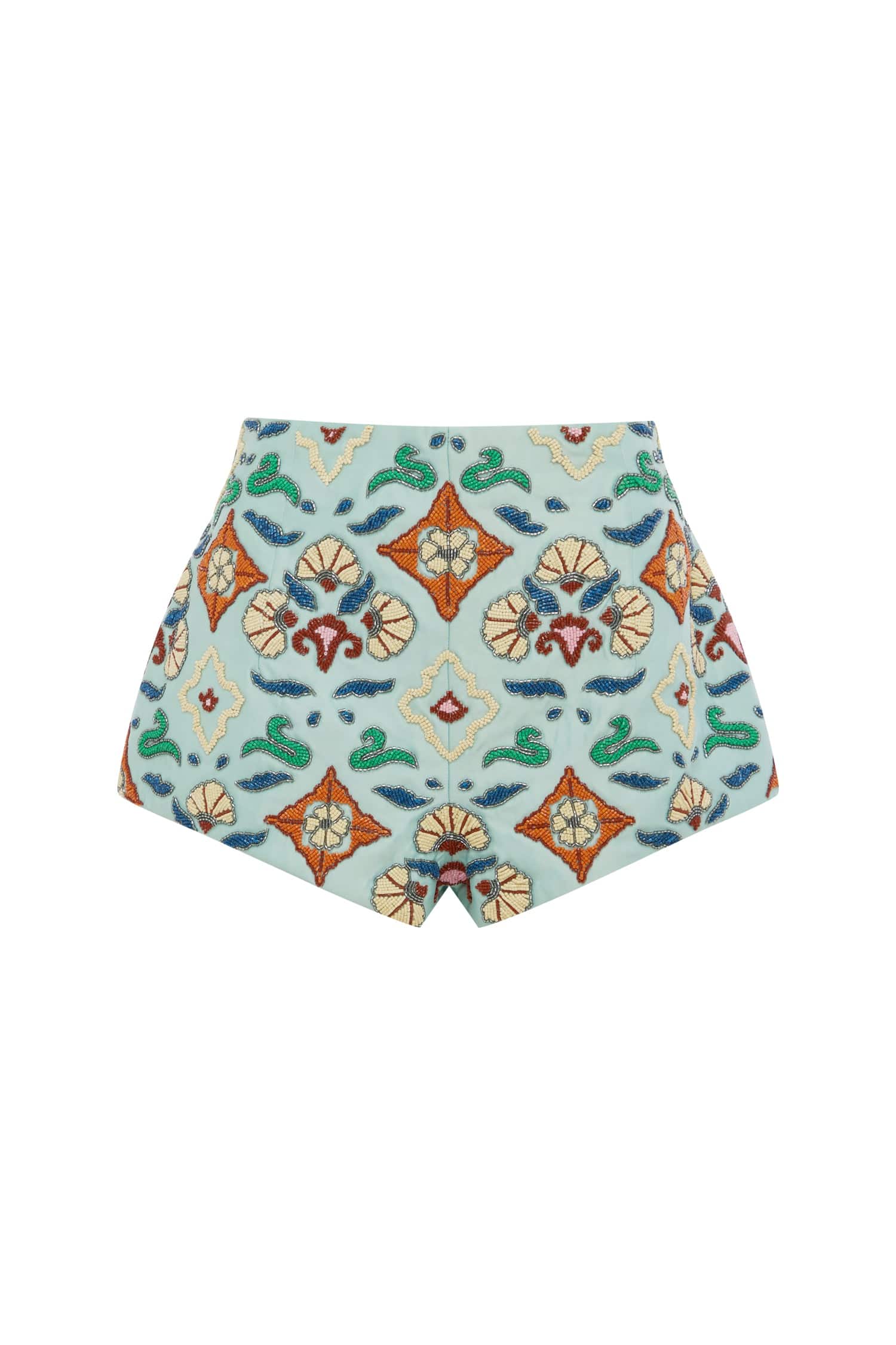 Alemäis Oasira short corset brodé taille haute