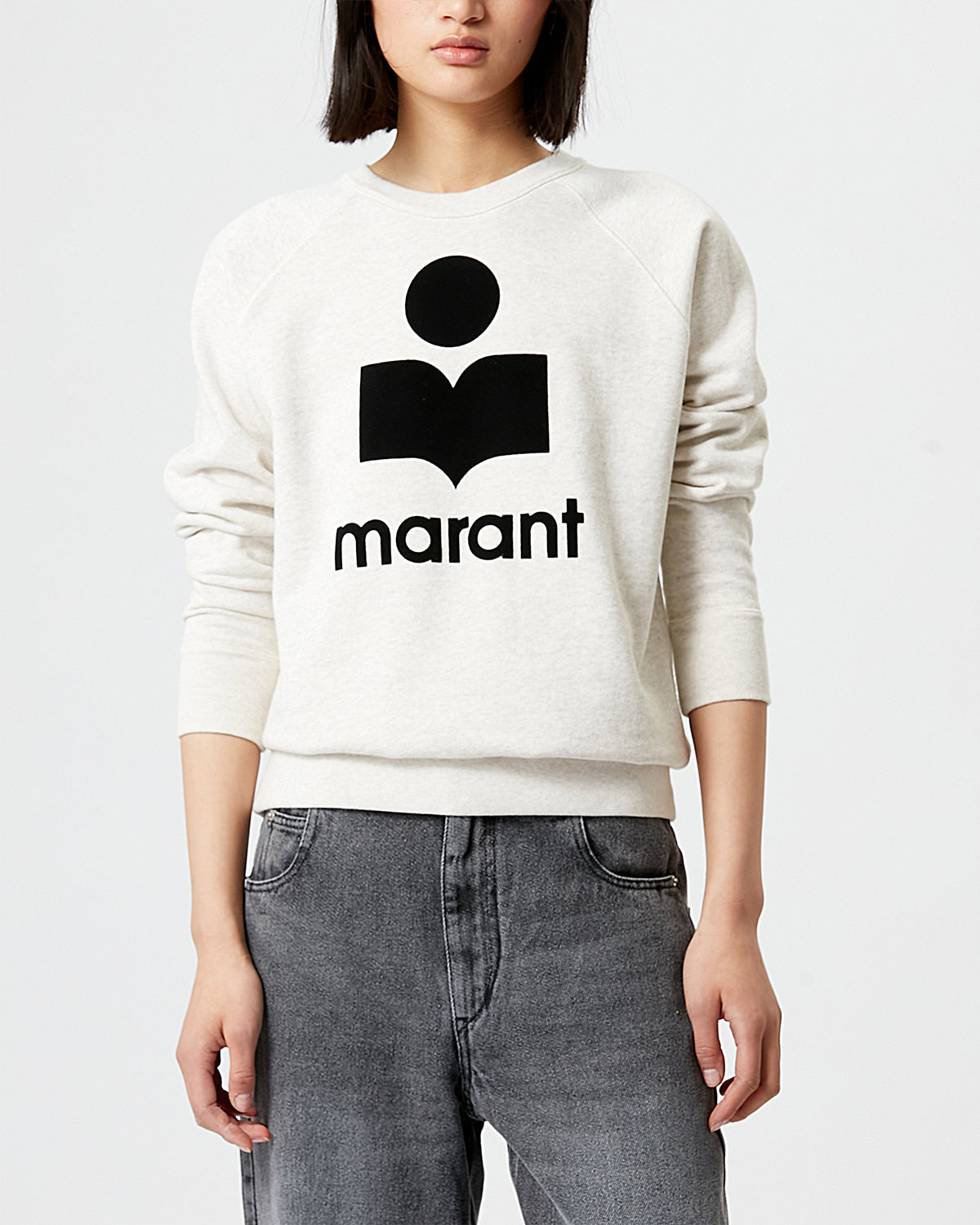 Isabel Marant Milly sweatshirt écru coton manches longues