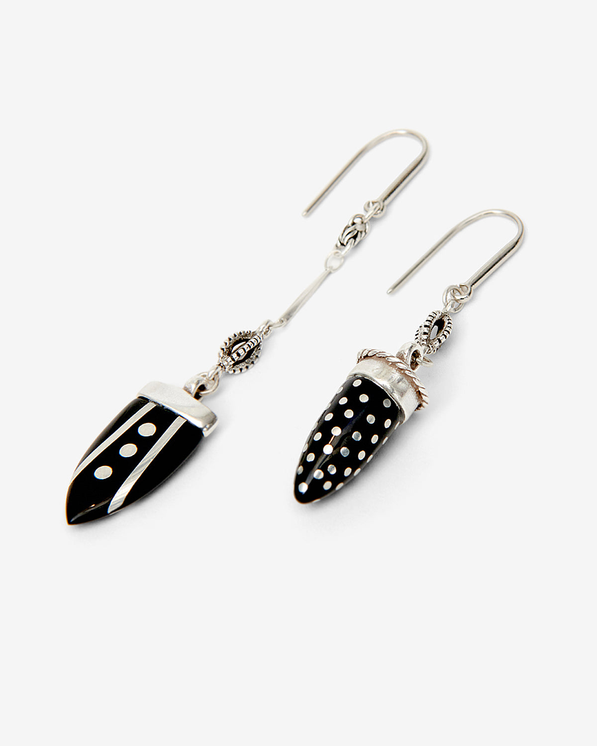 Isabel Marant Cala boucles d'oreilles noir argente