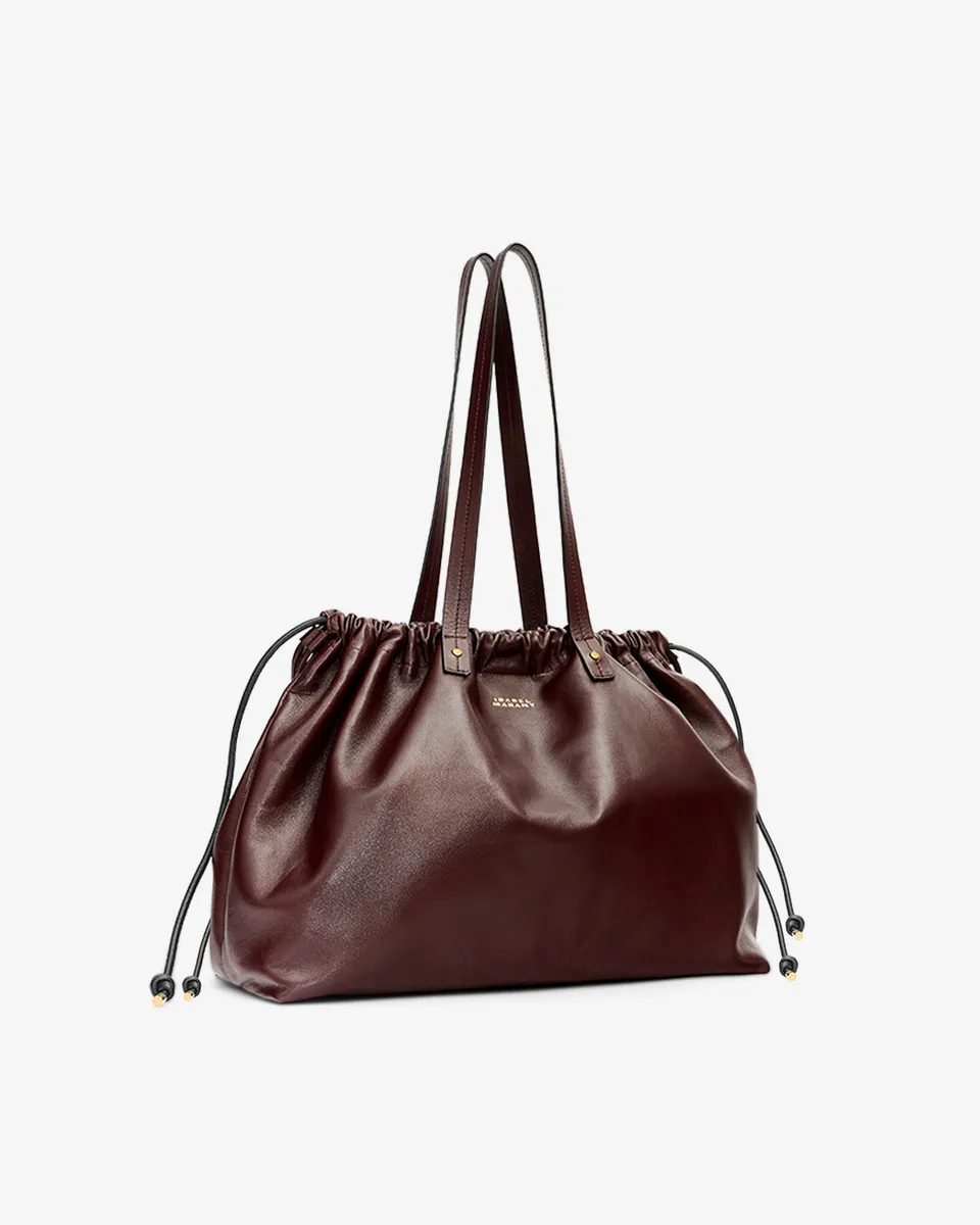 Isabel Marant Silven cabas cuir bordeaux 40x30 cm