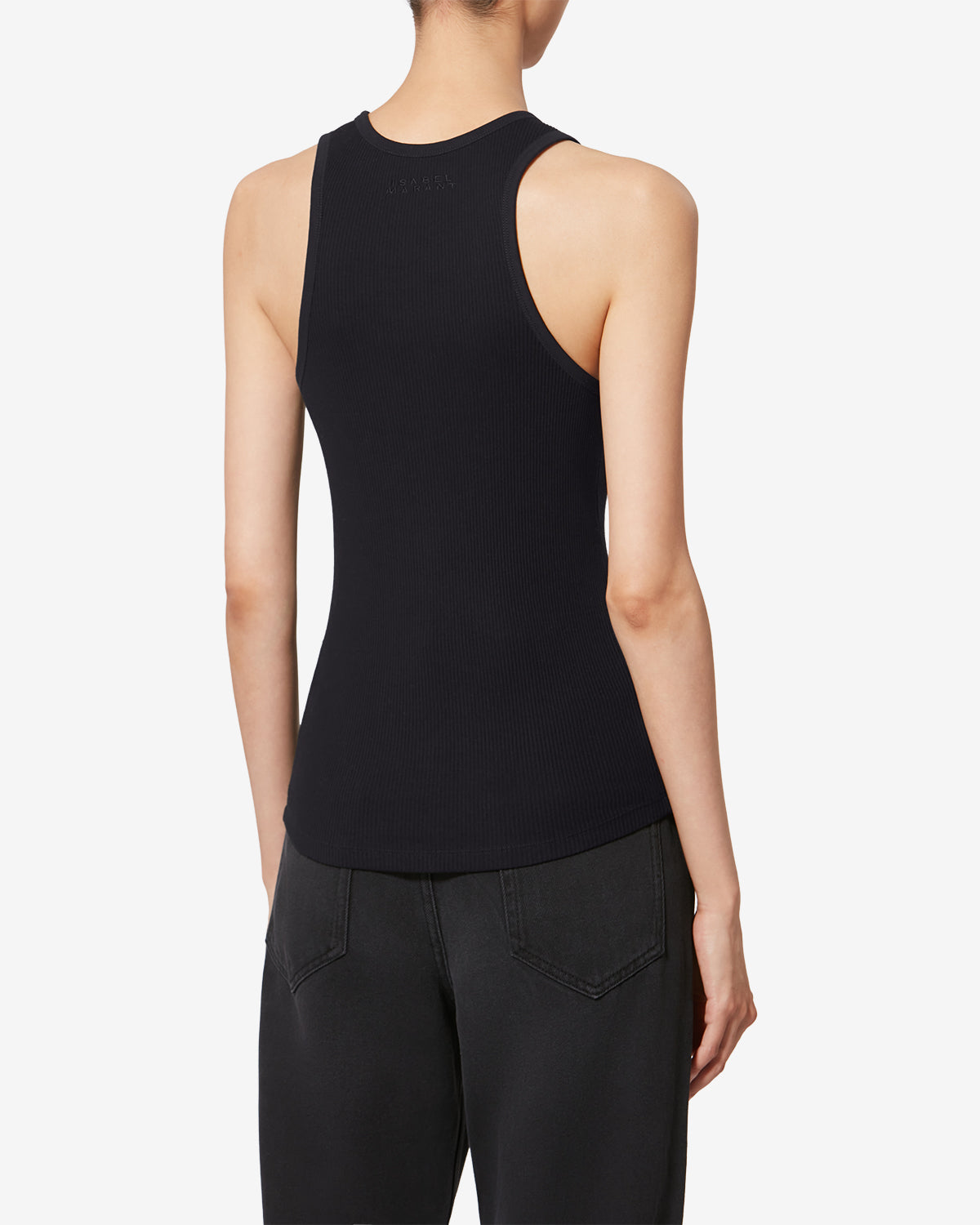 Isabel Marant Thea débardeur coton noir ajusté