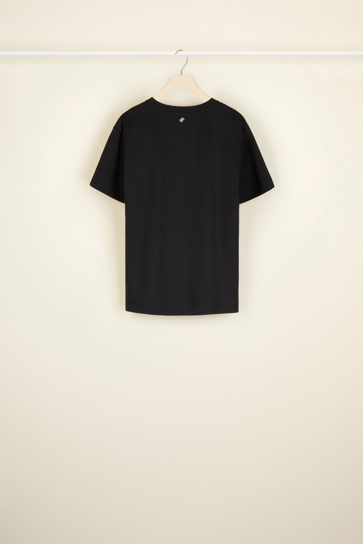 Patou Tee Coton Bio Noir Cœur Taille XS-XXL