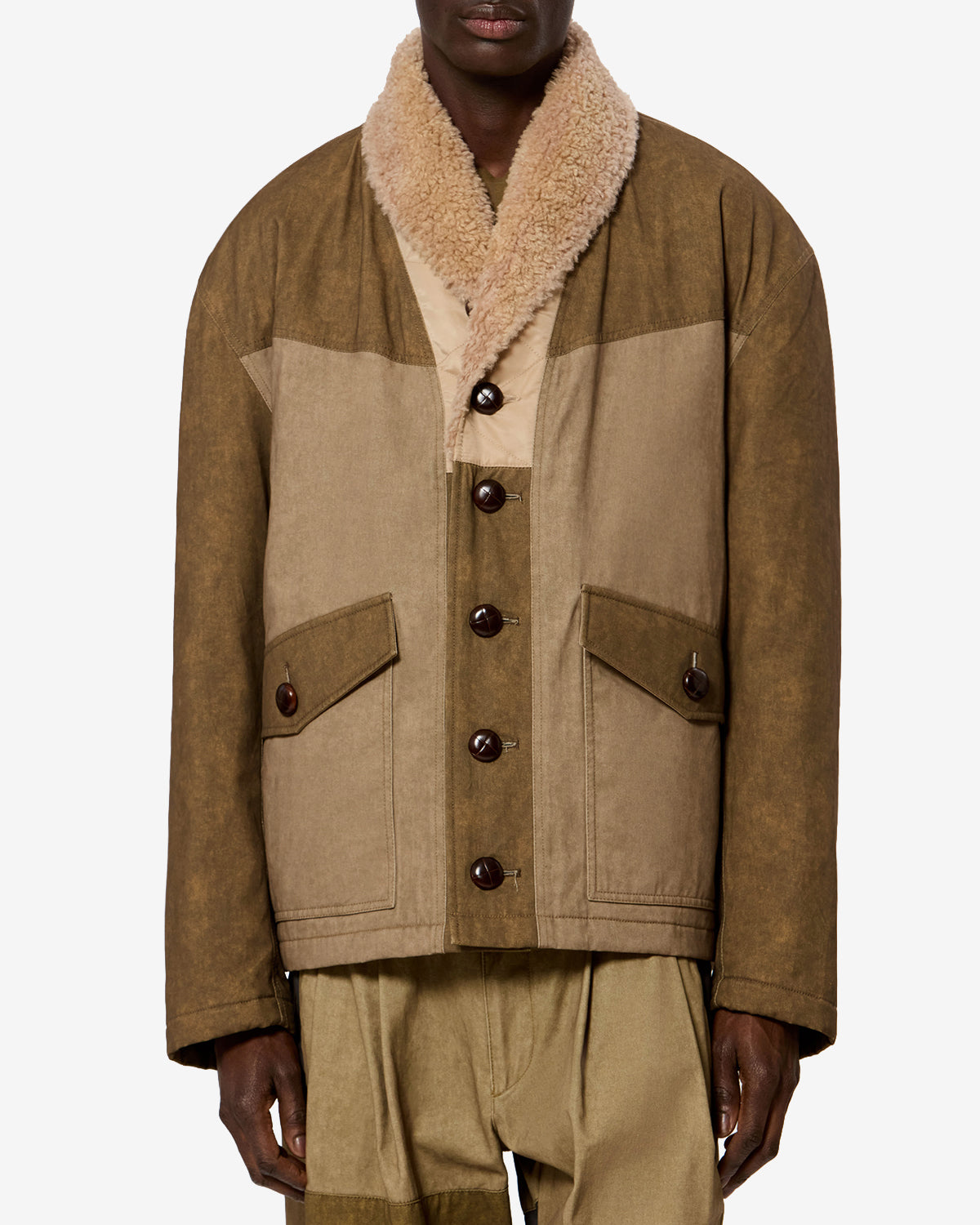 Isabel Marant Toswald manteau coton kaki XS à XL