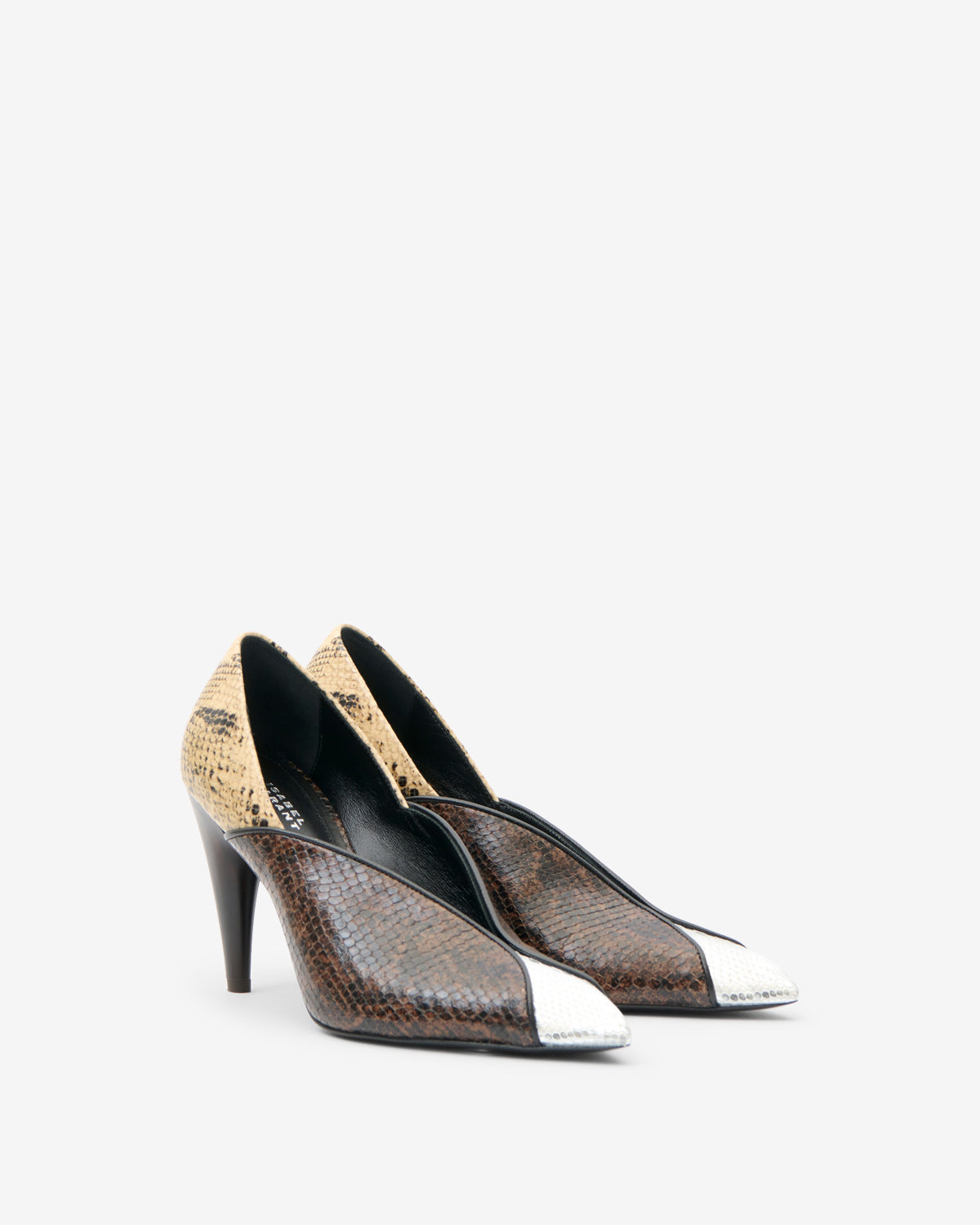 Isabel Marant Luza escarpins cuir python Sahara Mocha
