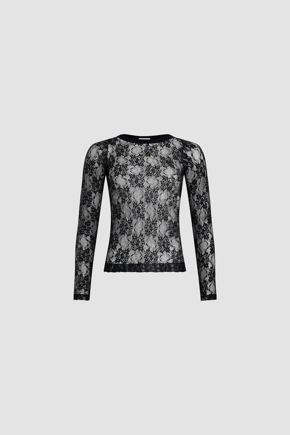 Patou JE176 top jersey dentelle noire seconde peau