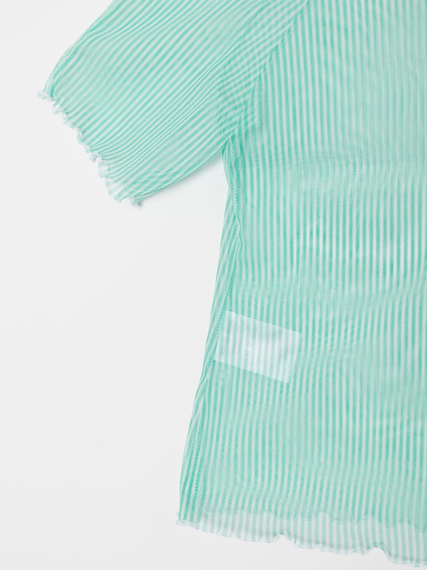 Ester Manas Easy haut Mint Striped crop mesh