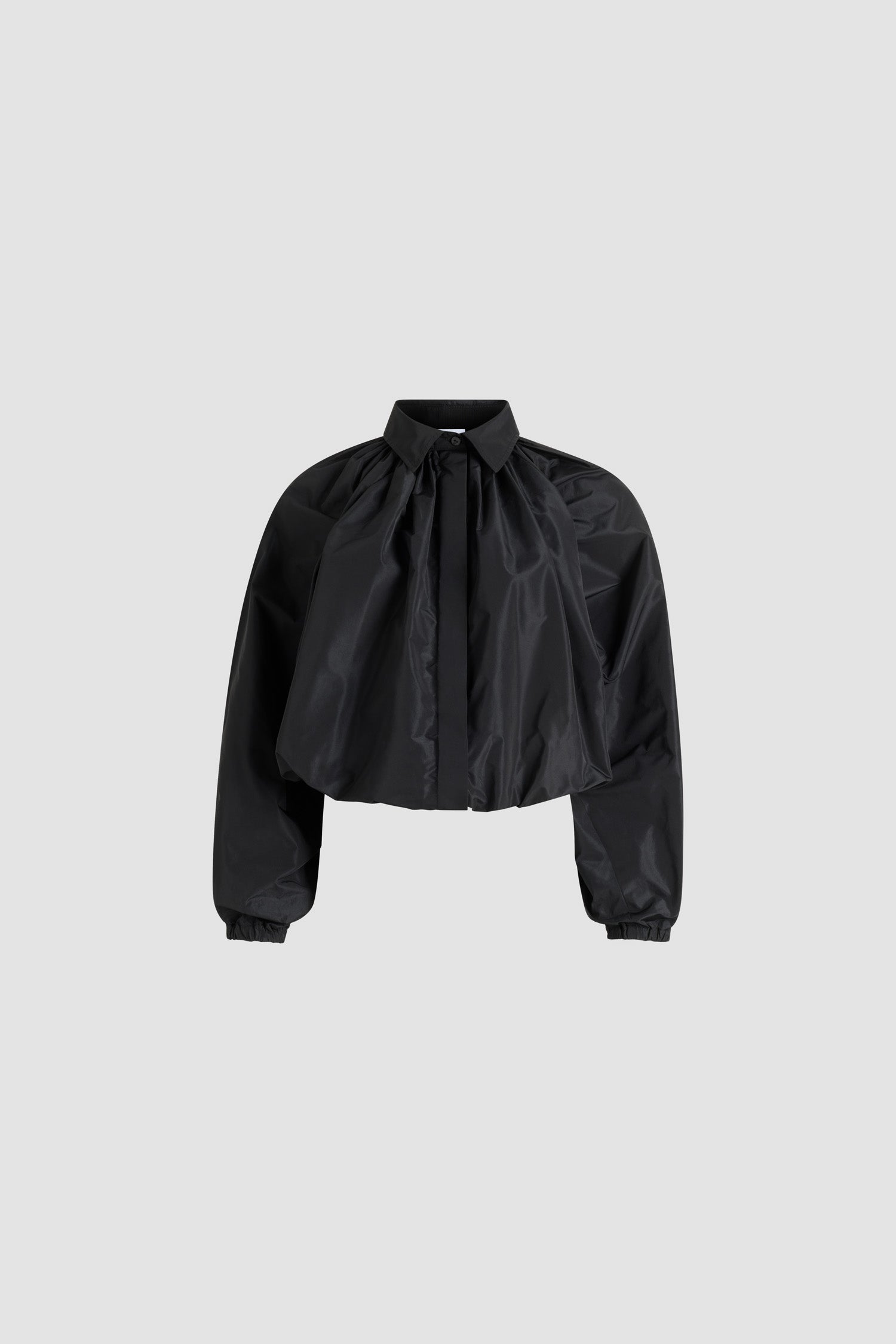 Patou H25BL050 blouse ballon noire faille recyclée