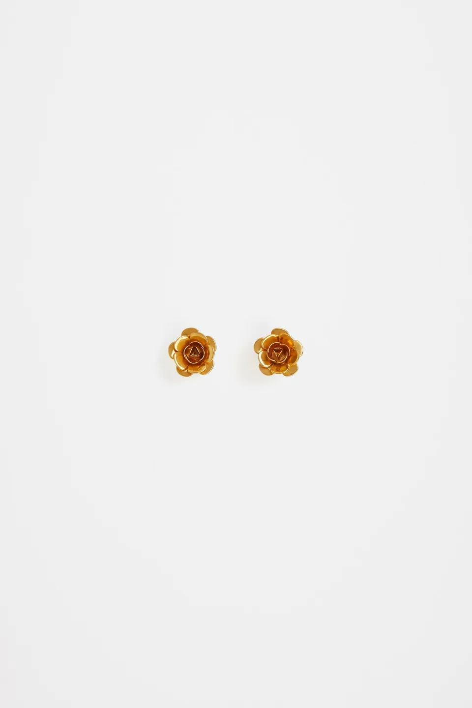 Patou JW087 clous d'oreilles fleur laiton doré