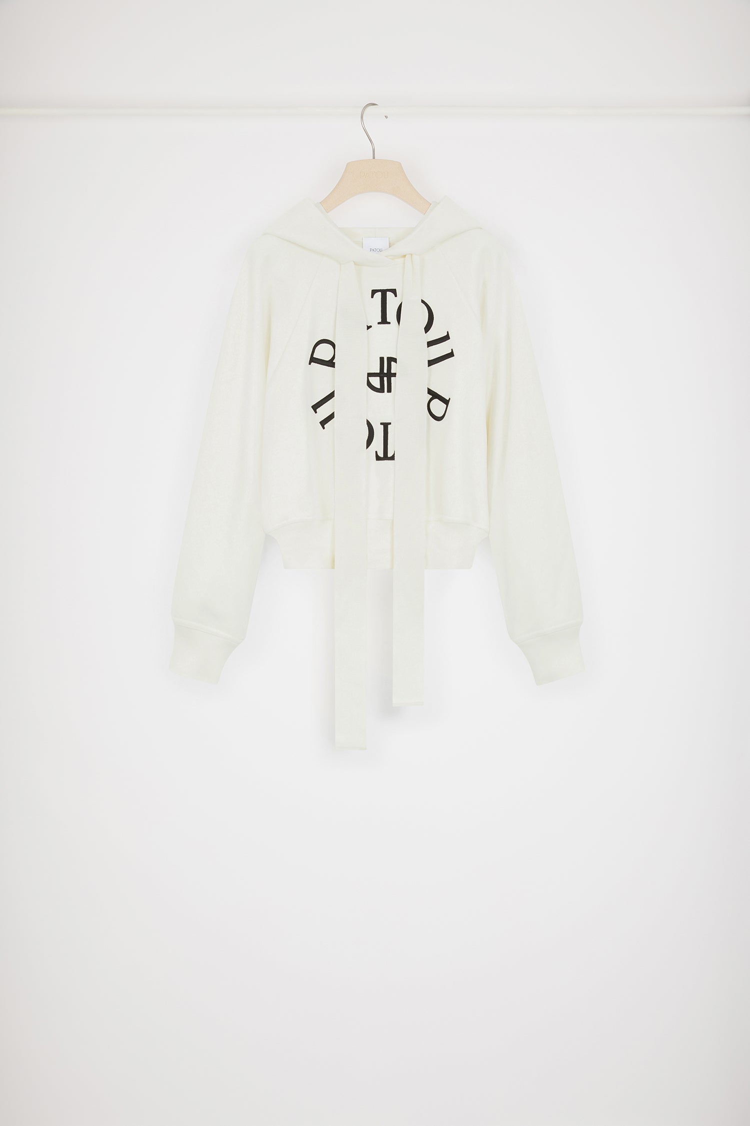 Patou JE069 hoodie sweat coton bio capuche naturel
