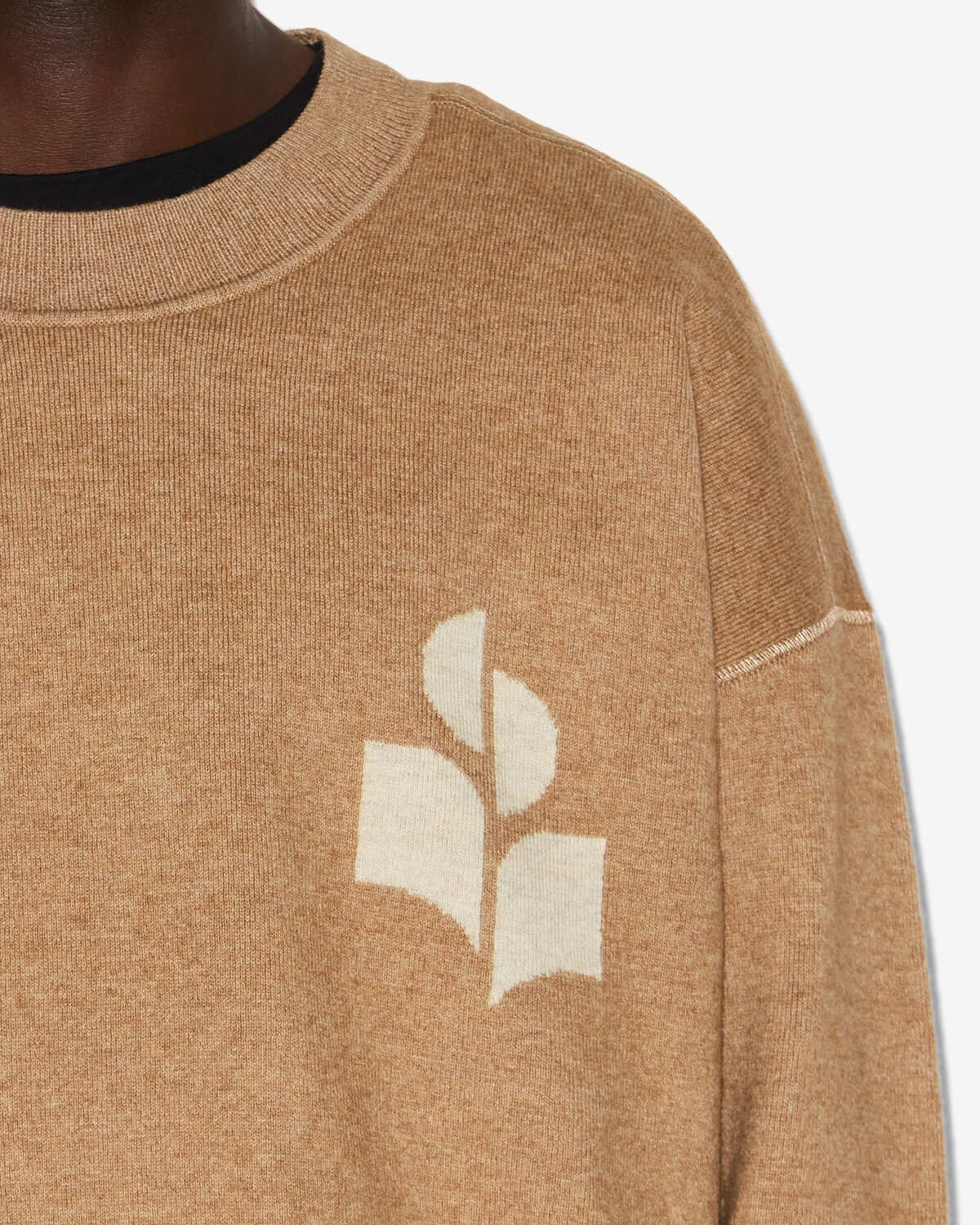 Isabel Marant Atley pull camel laine col rond