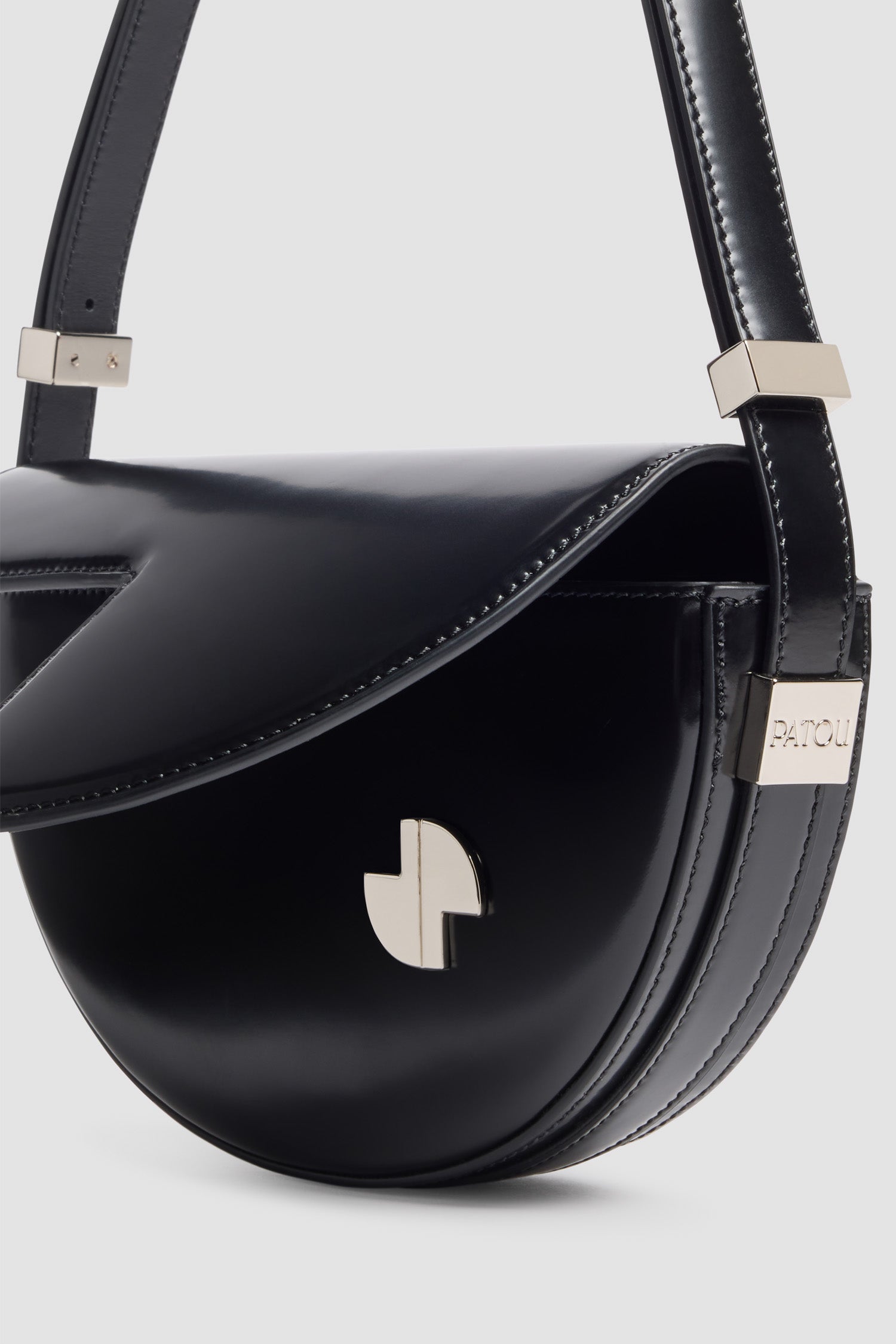 Patou BA024 sac cuir Le Petit Patou Noir Argent