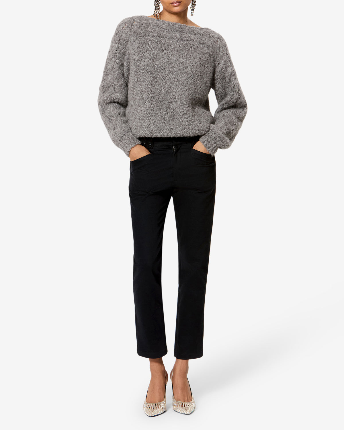 Isabel Marant Birdy pantalon skinny 7/8 noir coton