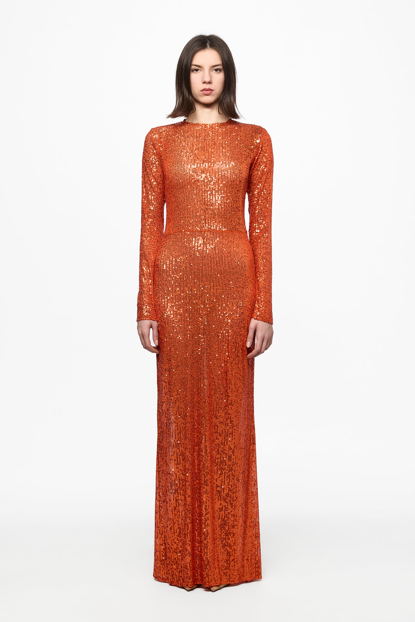 ATU Body Couture Sequined Orange robe maxi orange S