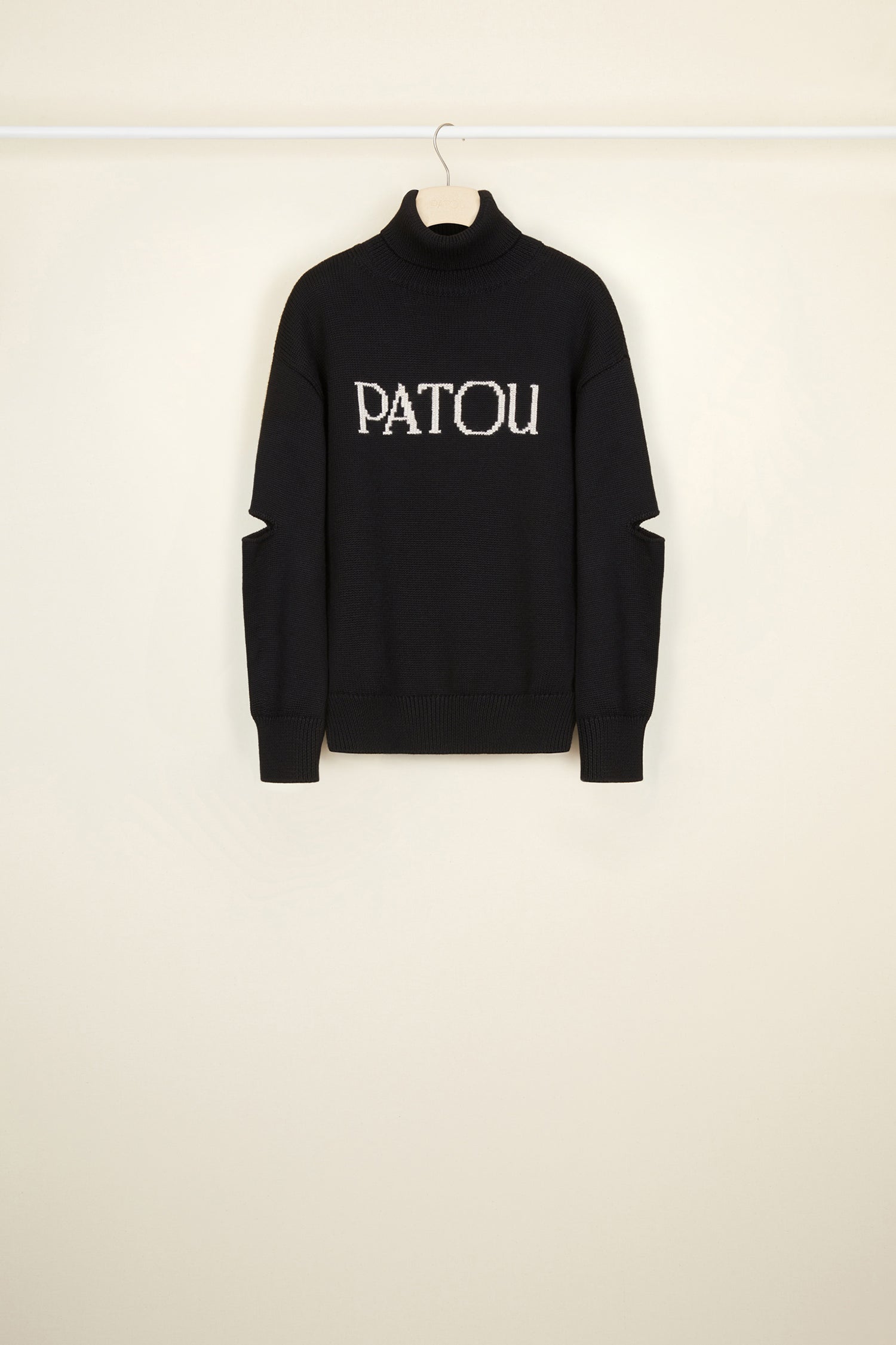 Patou Knitwear A20KN0088025999B pull laine noir XS