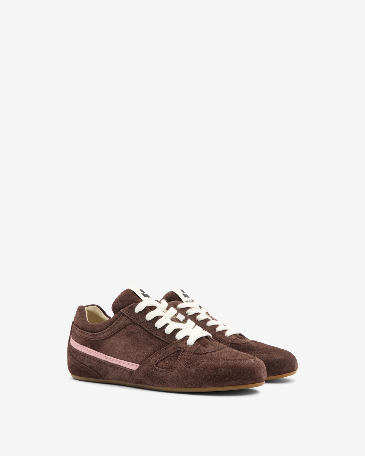 Isabel Marant Senny Low baskets cuir chocolat lacets