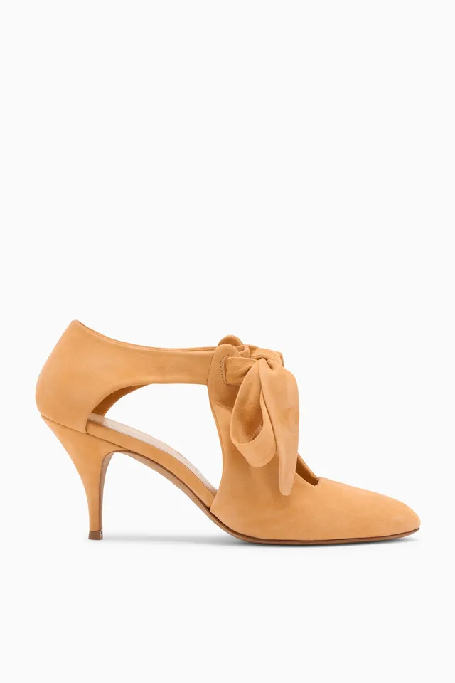 Ulla Johnson Ingrid escarpins daim ginger 75mm