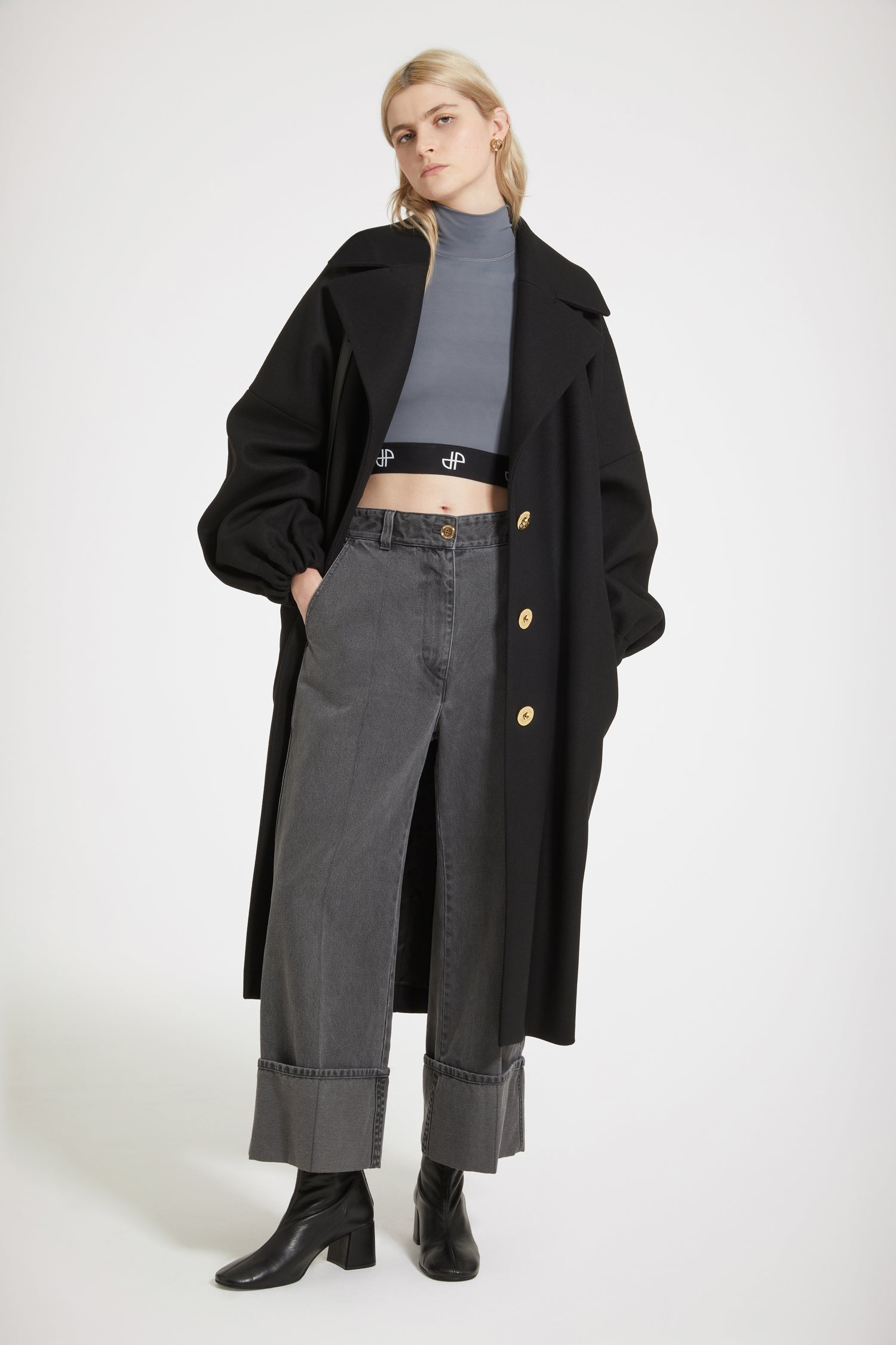 Patou Denim TR003 pantalon jean anthracite coton bio