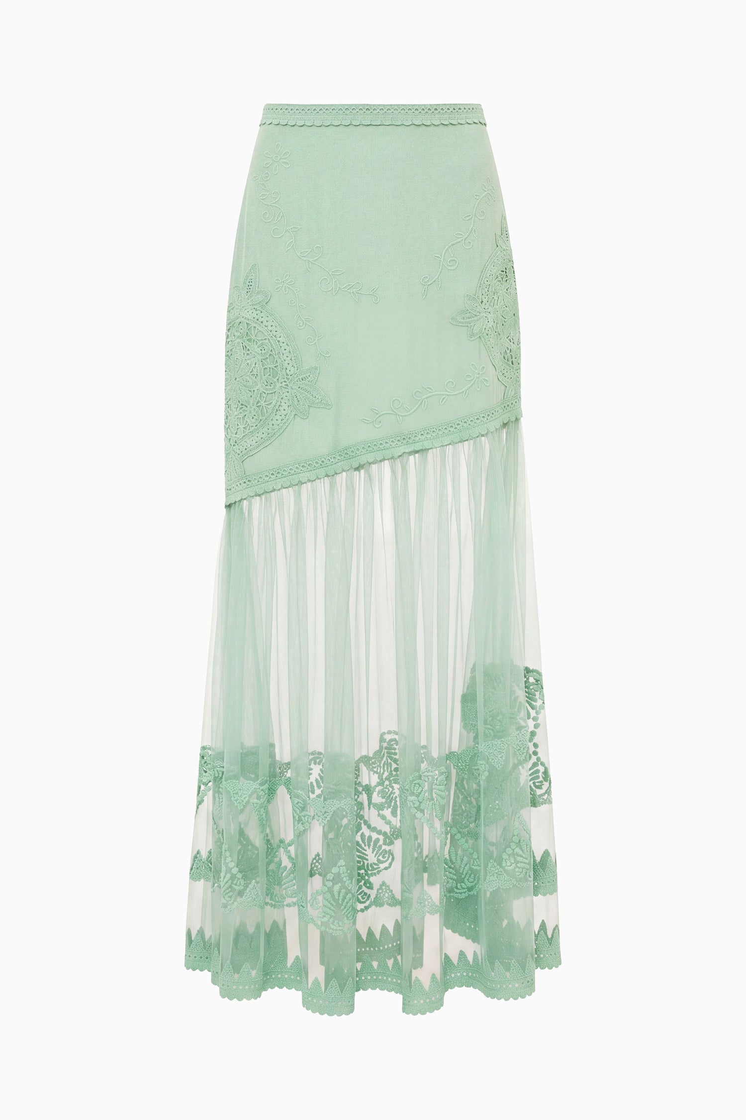 Ulla Johnson Elspeth Silk Midi Skirt jupe Arctic