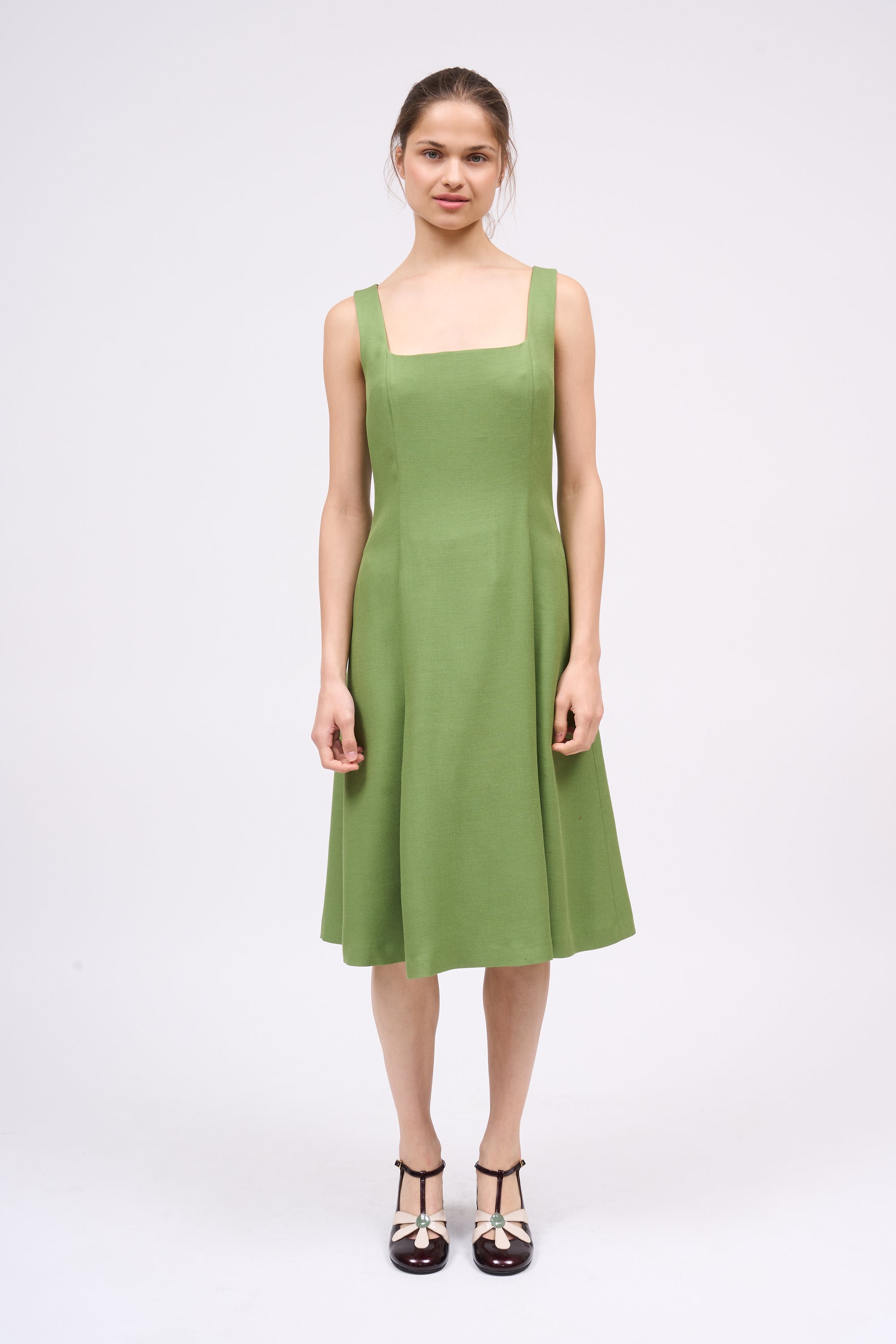 Paul & Joe Olyanna robe cintrée terracotta laine soie
