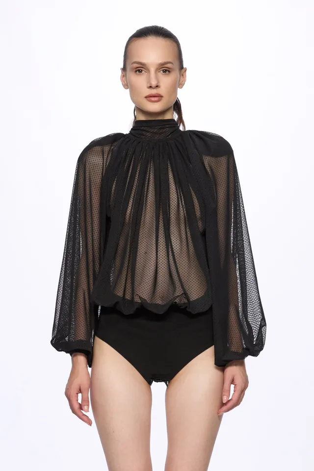 ATU Body Couture Bodysuits body tulle noir plumetis taille S