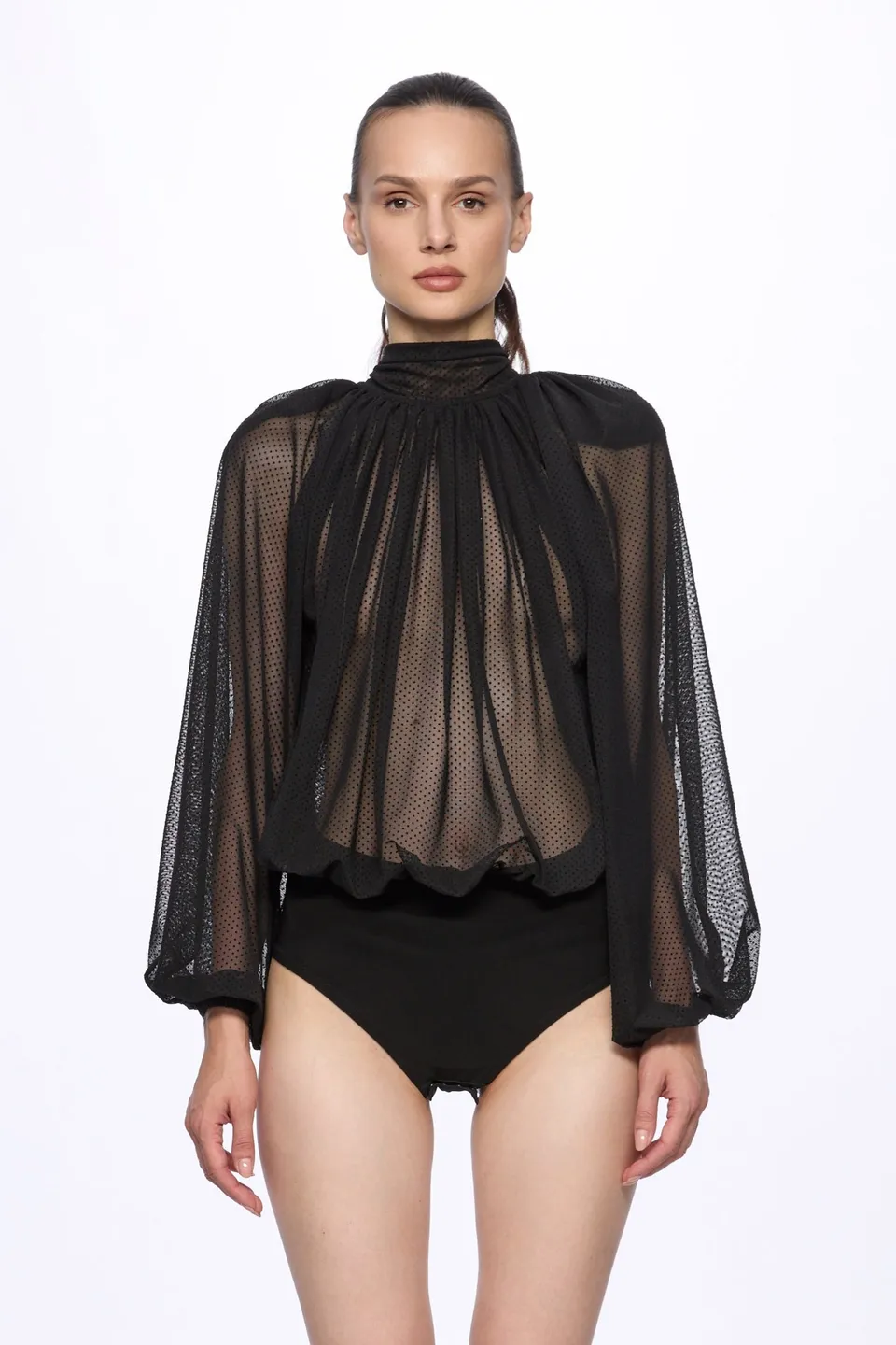 ATU Body Couture Bodysuits body tulle noir plumetis taille S