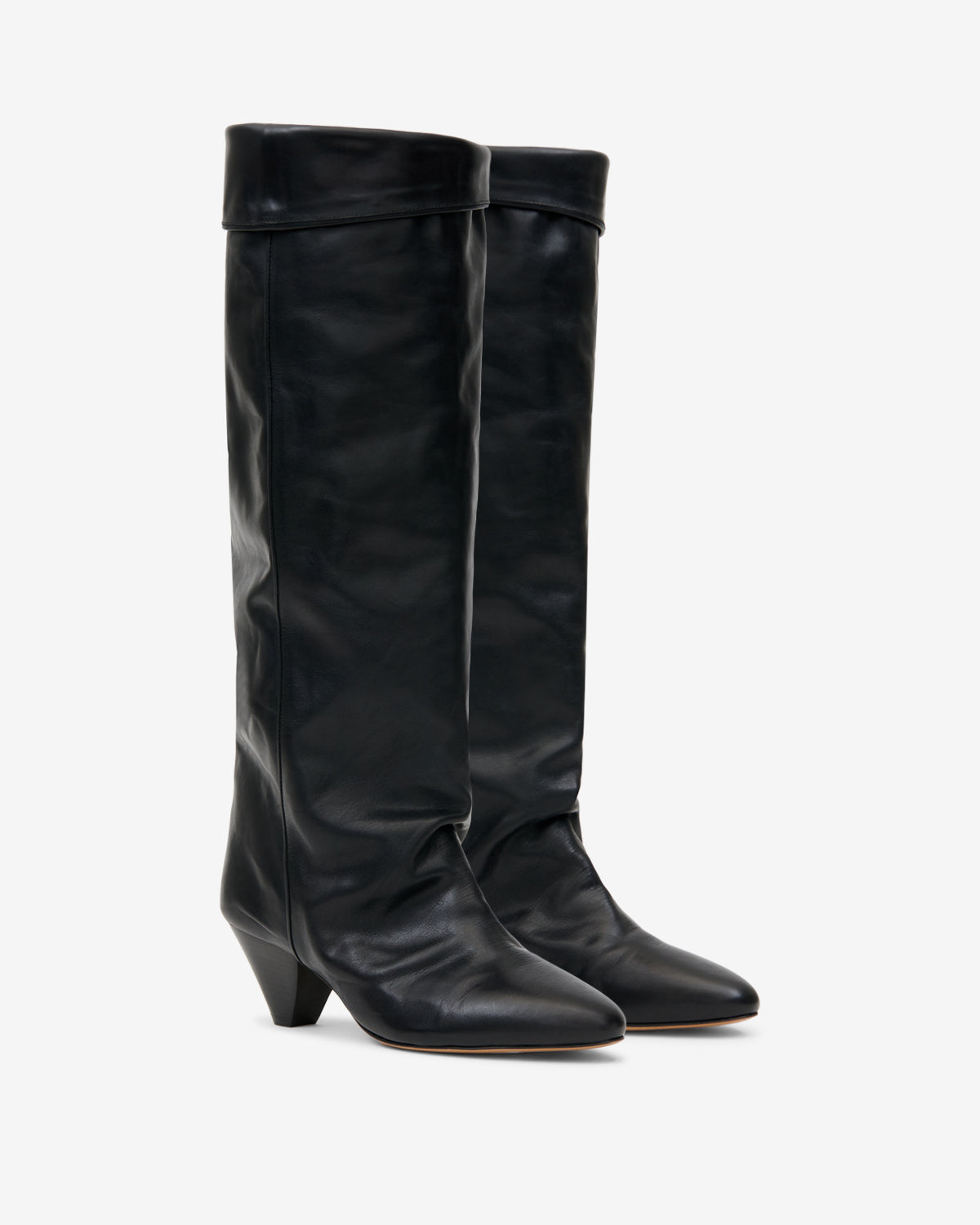 Isabel Marant Elita bottes cuir noir talon 5,5 cm
