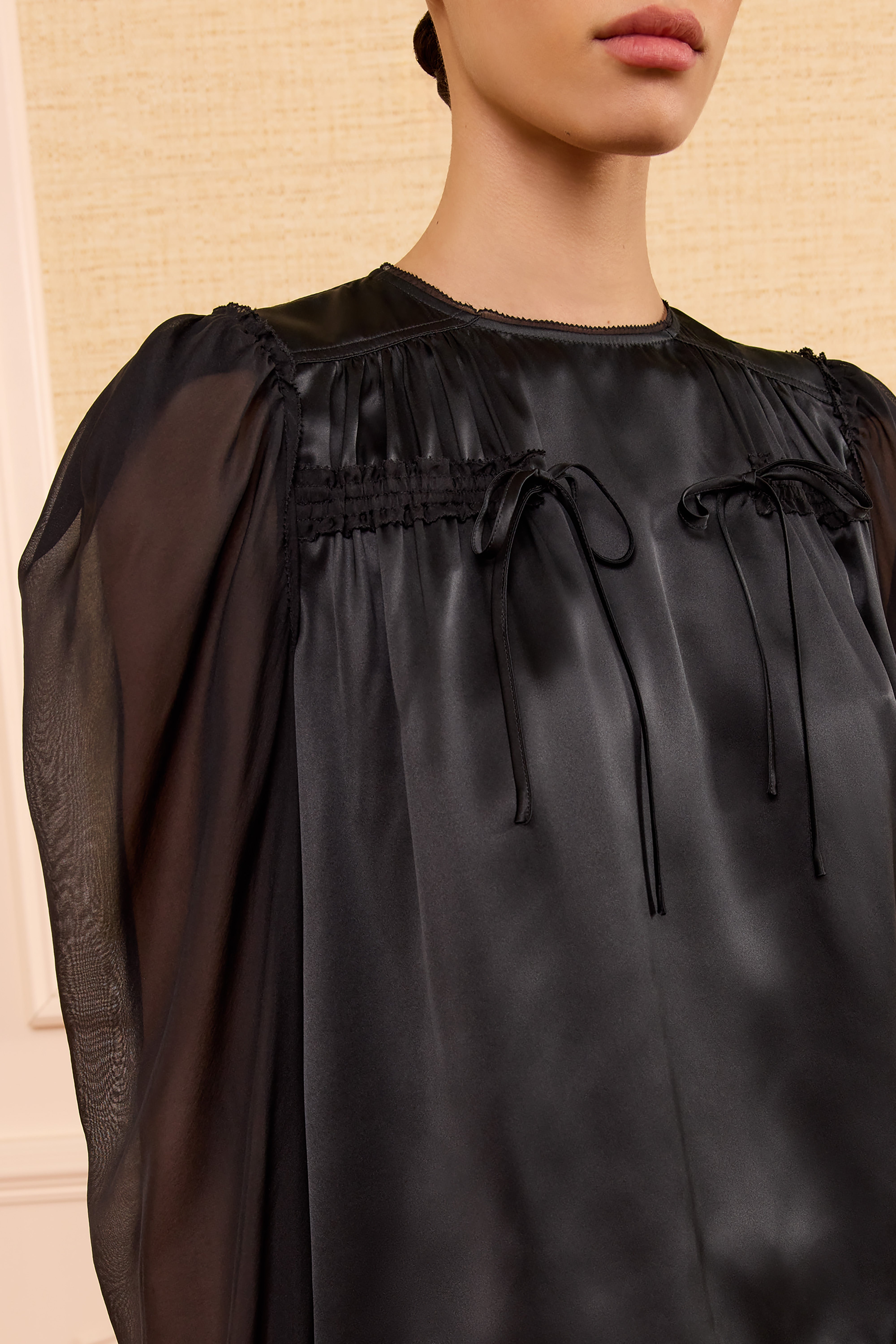 Ulla Johnson Odette PF260211 chemisier soie Noir ample