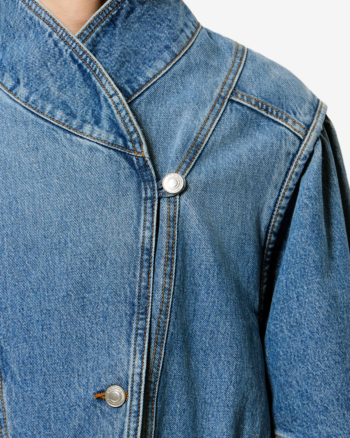 Isabel Marant Dolie veste bleu clair coupe courte