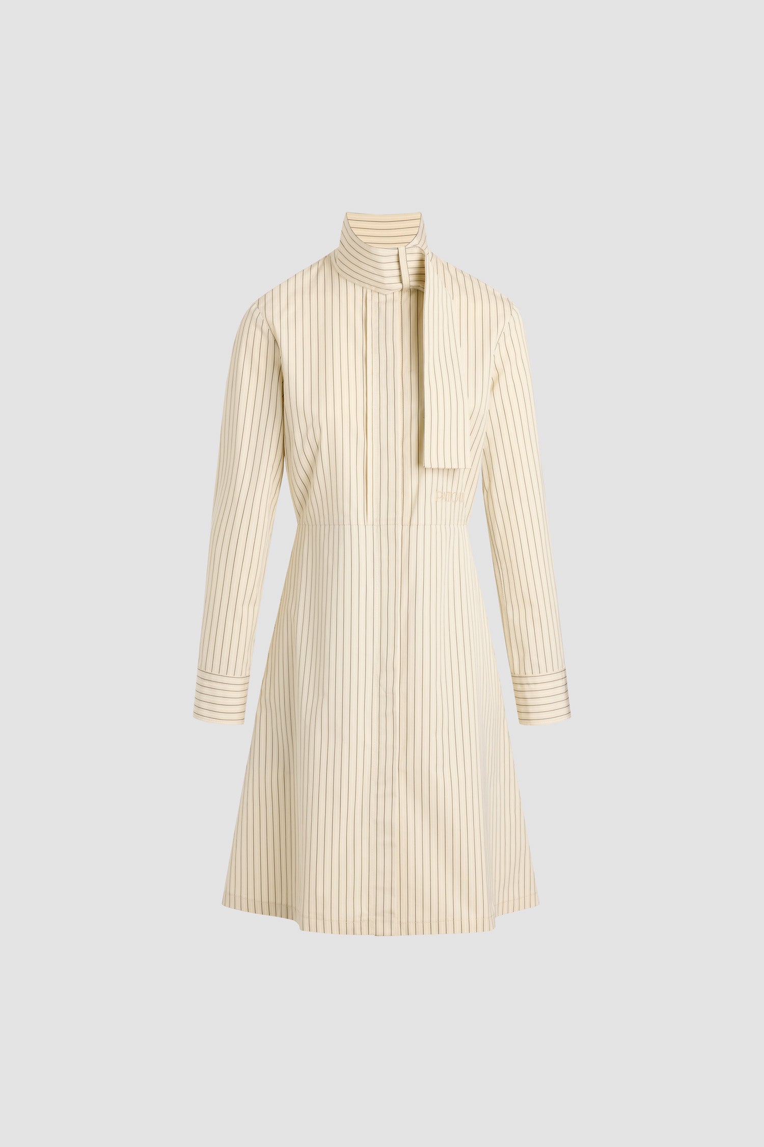 Patou DR192 robe chemise rayée coton snowberry