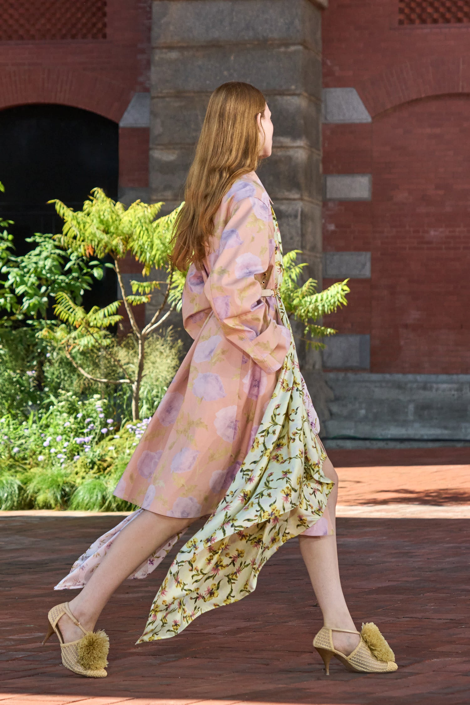 Ulla Johnson Cadogan trench imprime blush poppy