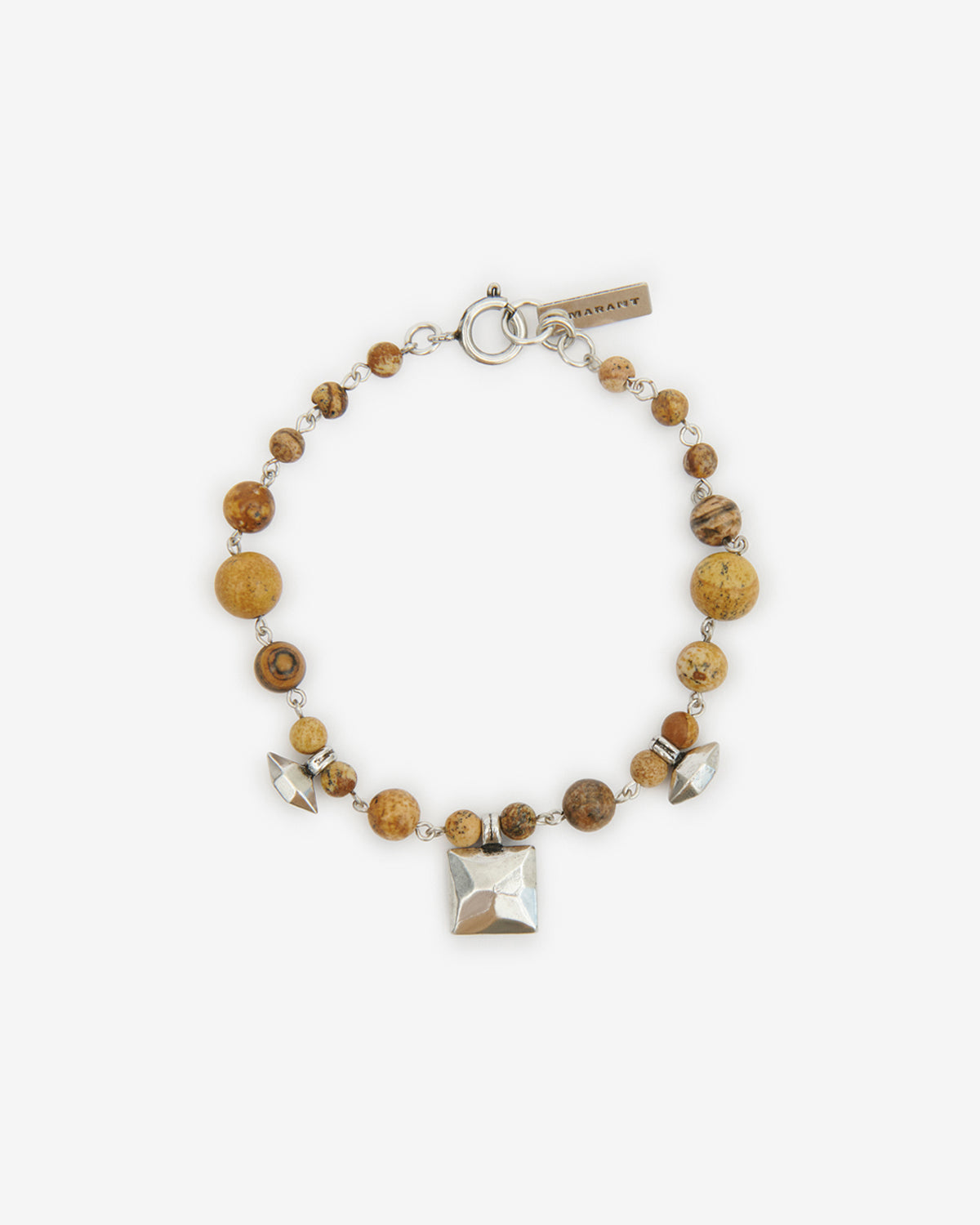 Isabel Marant Jack bracelet pierre jaspe naturel argenté