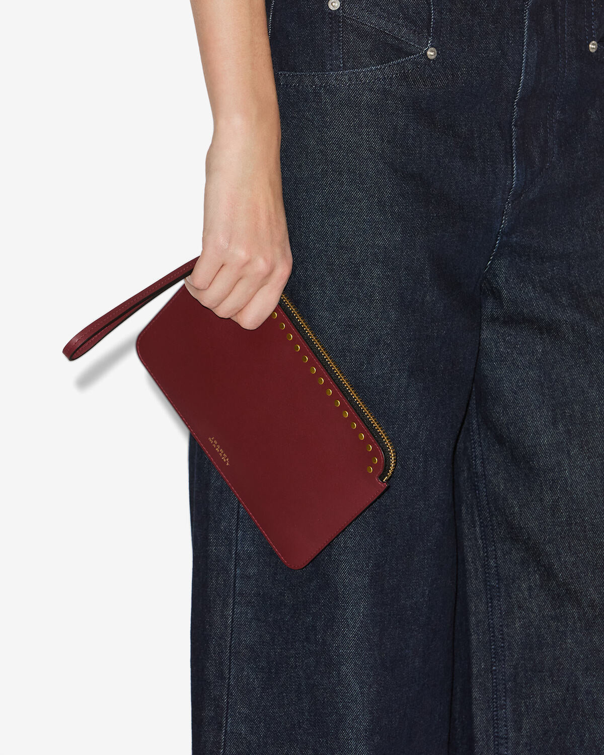 Isabel Marant Oskan MP0062FA-B4C17M pochette bordeaux cuir